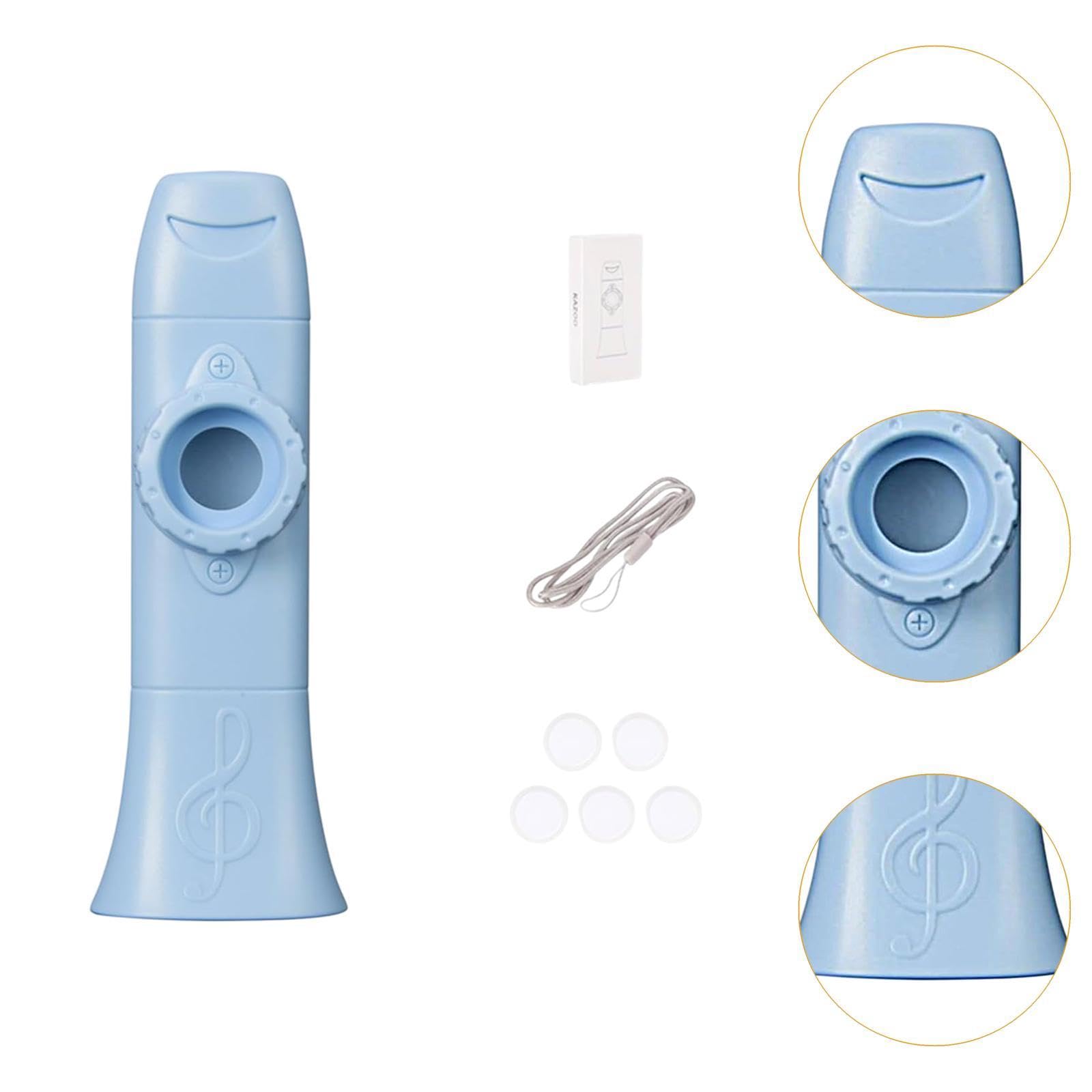 DYNWAVE Kazoo Easy to Play Accompaniment with Neck Hanging Lace Musical Instruments Kids Toy for Piano Beginner Violin Ukulele Kids, Blue