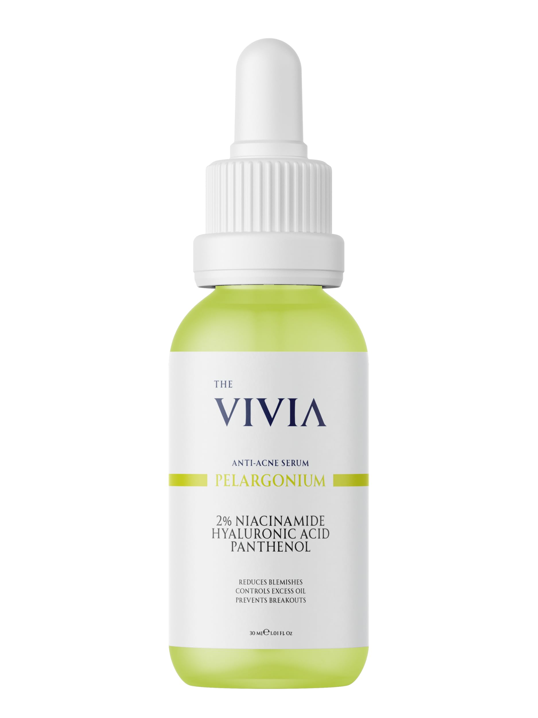 The Vivia Siyah Nokta, Sivilce ve Akne Karşıtı, Gözenek Sıklaştırıcı Cilt Serumu Pelargonium Niacinamide Hyaluronic Acid Panthenol 30 ml