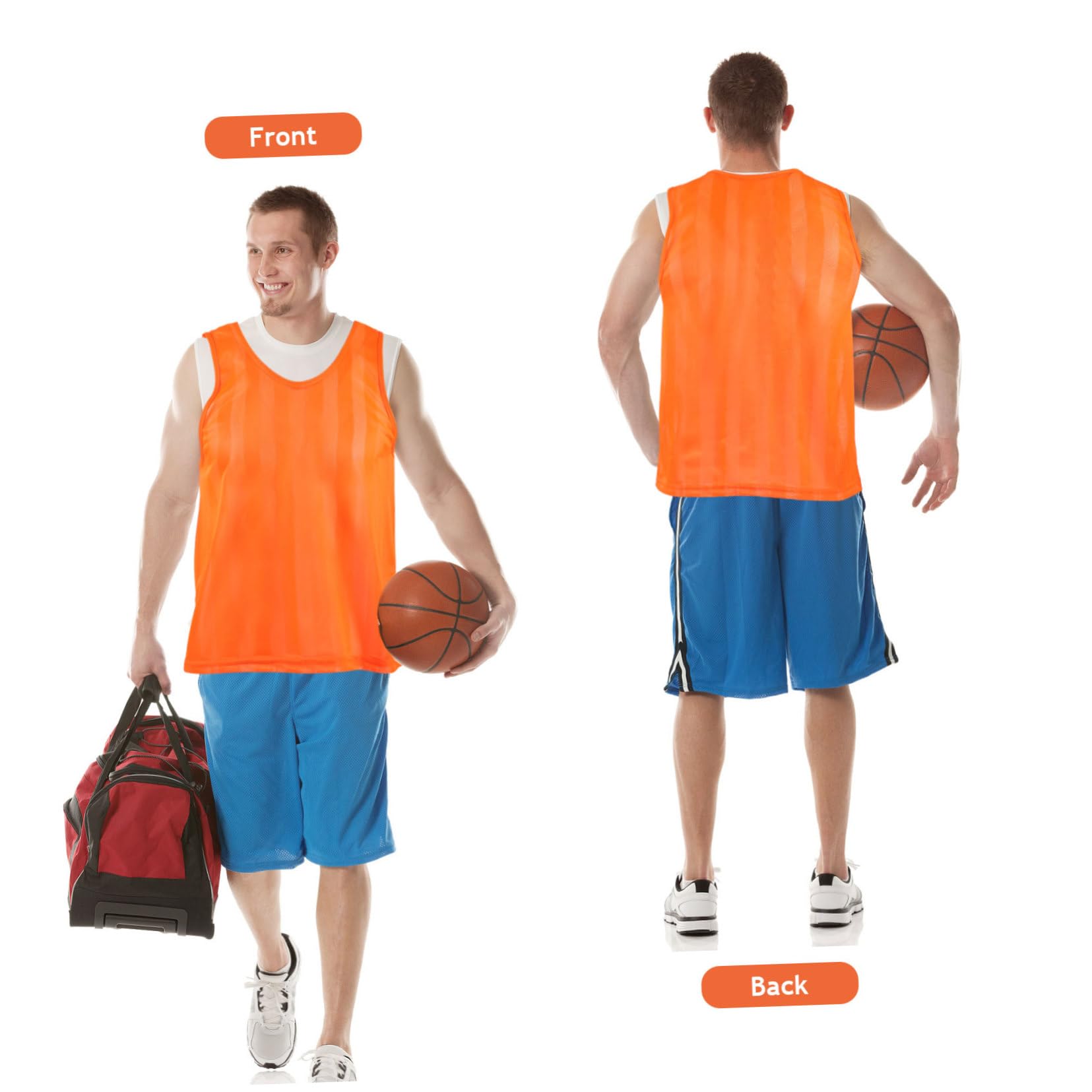 Chalecos de Práctica Deportiva de Malla, 6 Piezas, Adultos