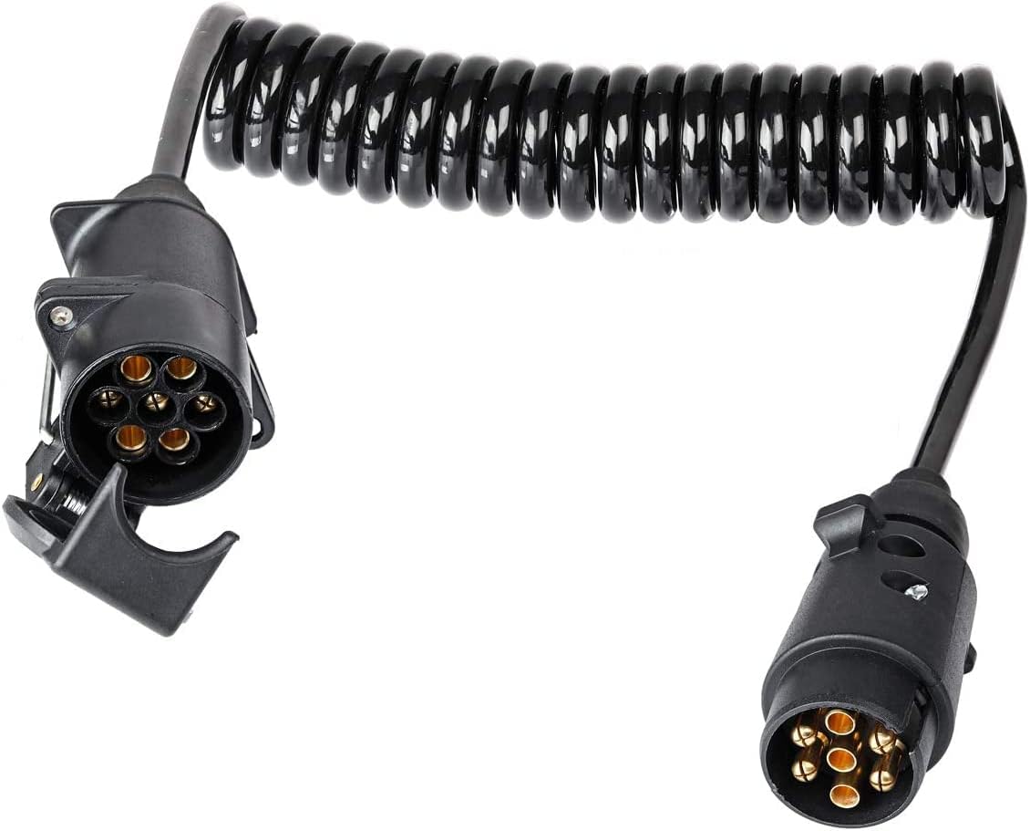 2.5m 7 Pin Trailer Extension Lead With Trailer Plug Socket (Male to Female)
