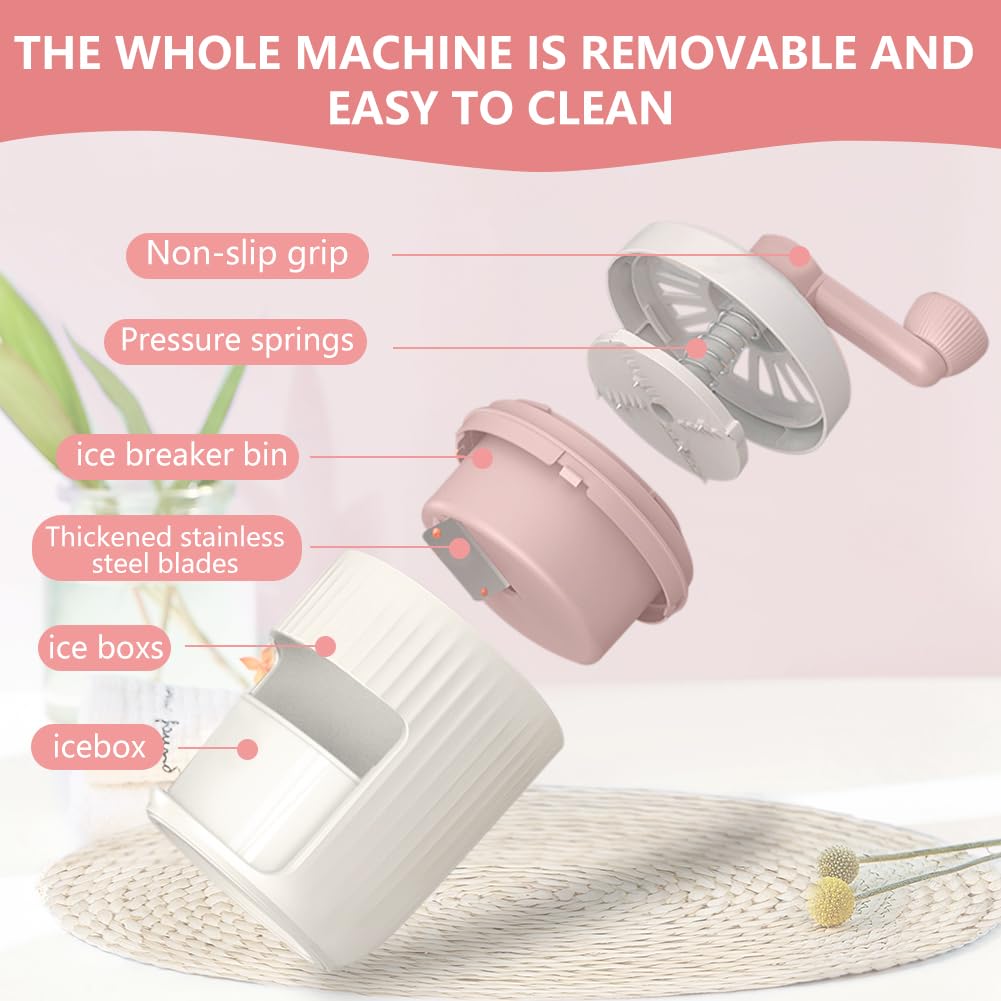 Helweet Manueller Eiszerkleinerer - Eis Crusher Ohne Strom Für Cocktails & Smoothies