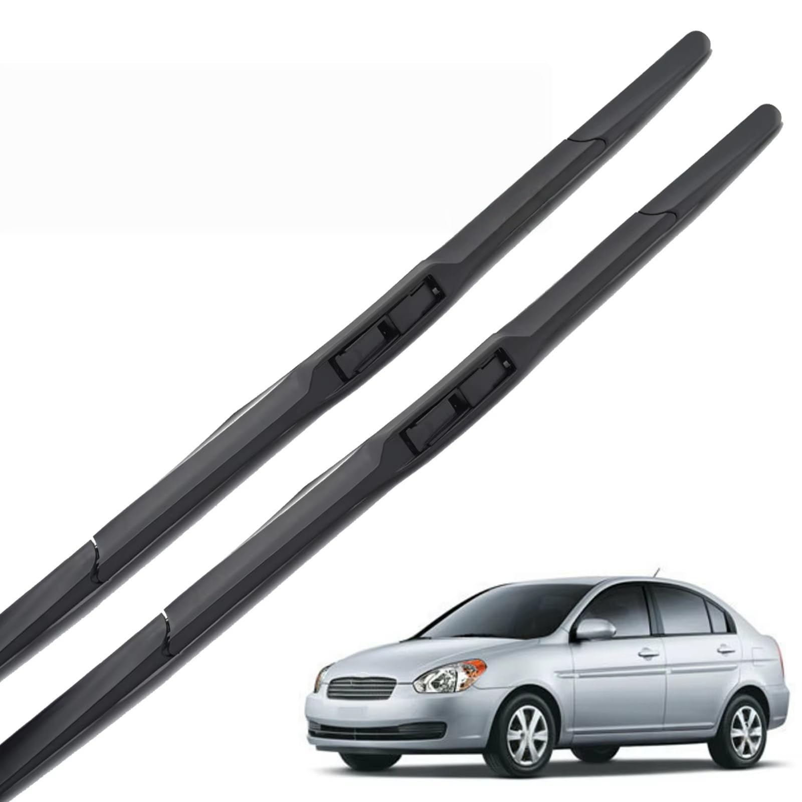 Balais d'essuie-glace silencieux pour Hyundai Verna essuyage sans traces sous la pluie battante