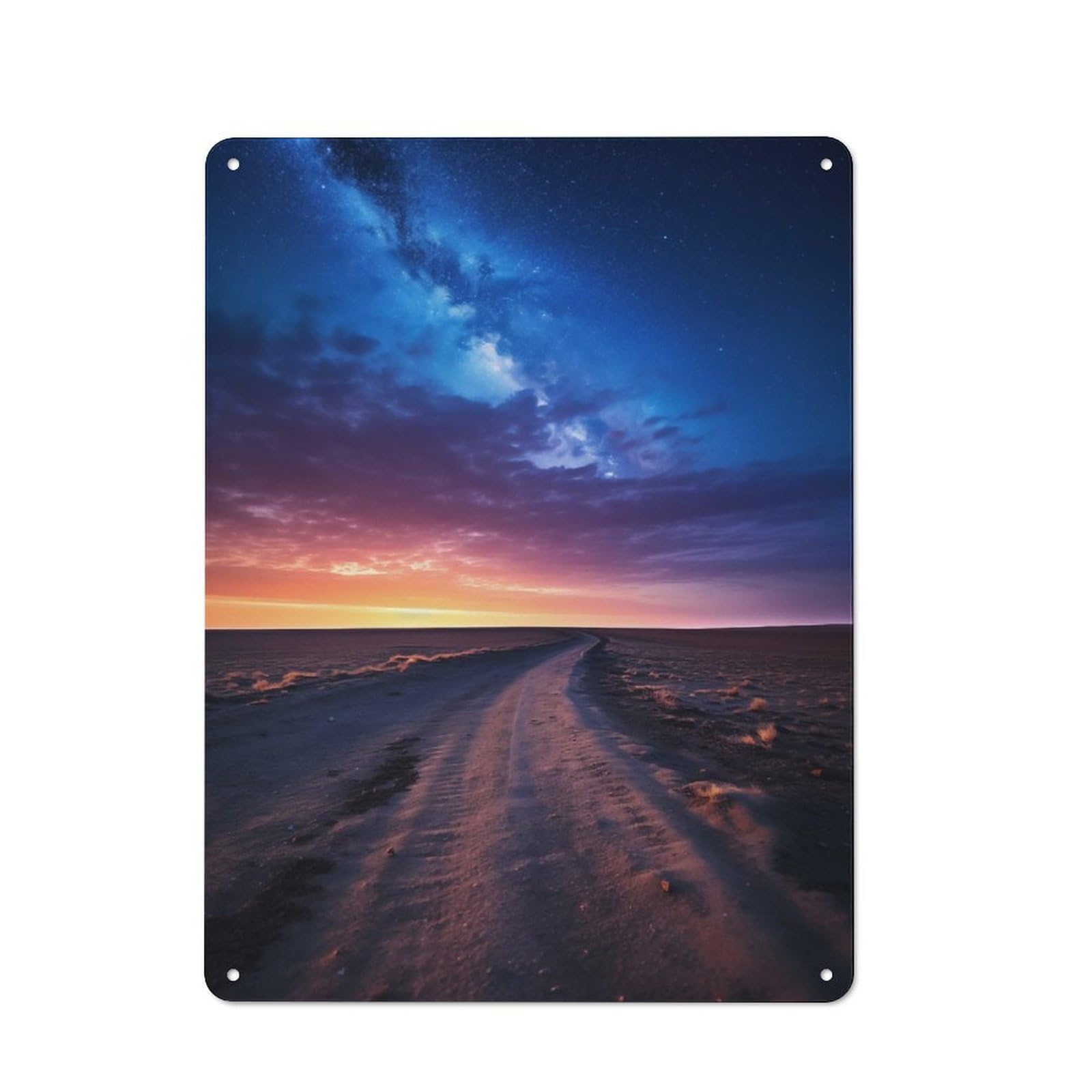 Junmoney Milky Way Galaxy Rustic Metal Wall Sign 40X30cm Featuring For Pub Or Café, For Vintage Wall Decor Fans, For Metal Sign Collectors