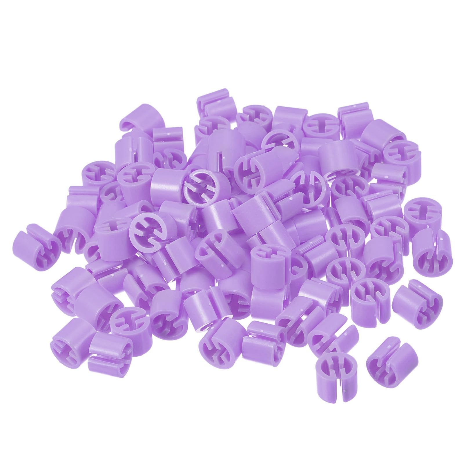 sourcing map 150pcs Clothes Hanger Markers Blank Tags, Fit 3.5mm Rod Garment Size Hanger Clips Garment Color Coding Label for Clothing Hangers, Pink Purple