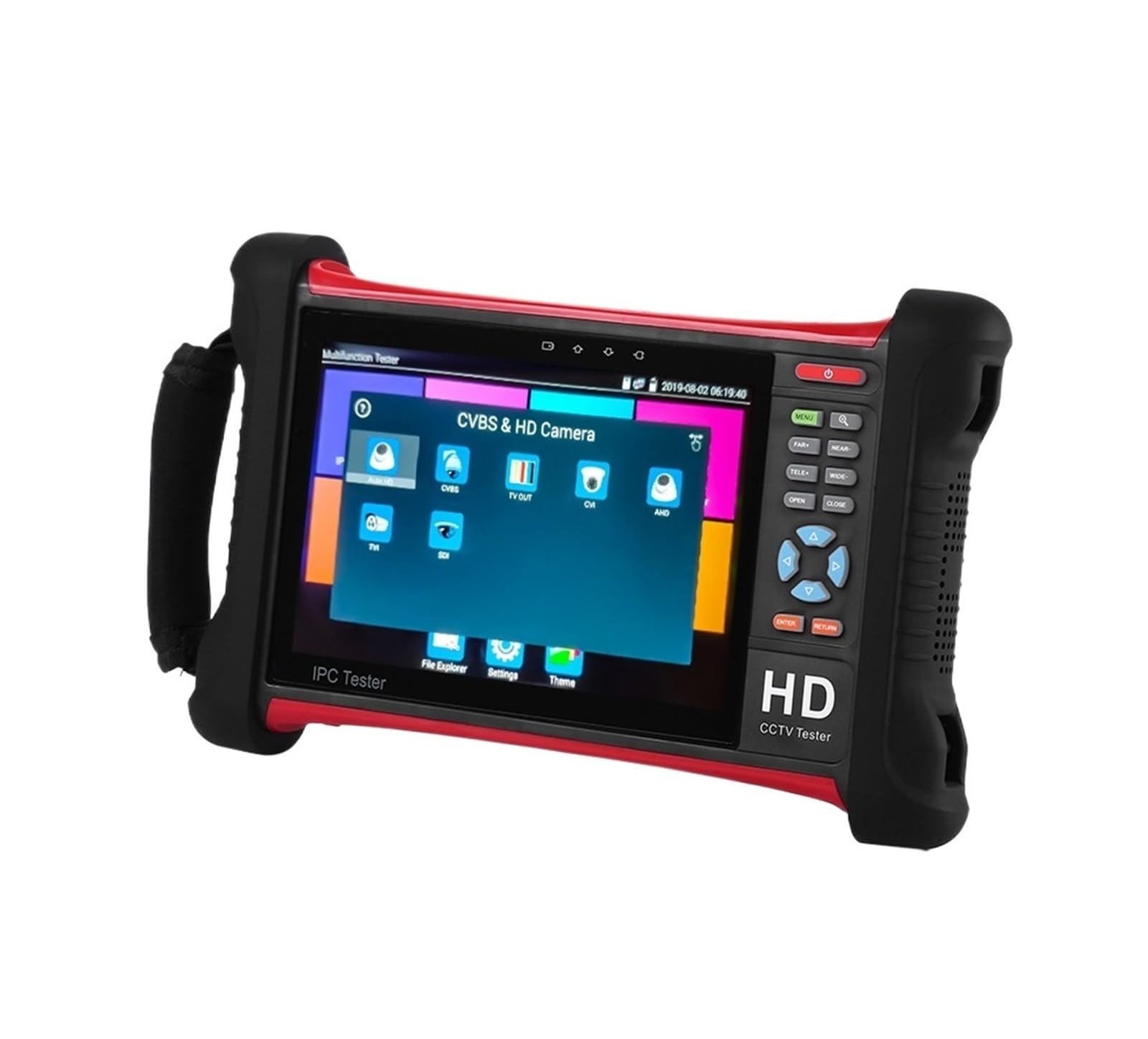 CCTV Tester, 7" 4K 1080P IPC Camera CCTV Tester Monitor TVI CVI AHD SDI CVBS IP Analog 1920x1200 Retina Touch
