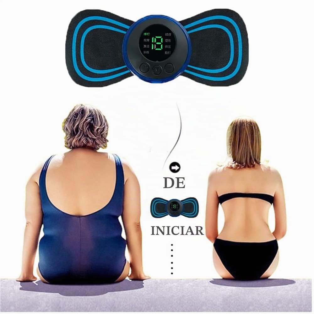 Masajeador de cuello y hombro, equipo de entrenamiento ems, masajeador abdominal, estimulador eléctrico de masaje de tejido profundo eléctrico en espalda, hombros y piernas 2 piezas