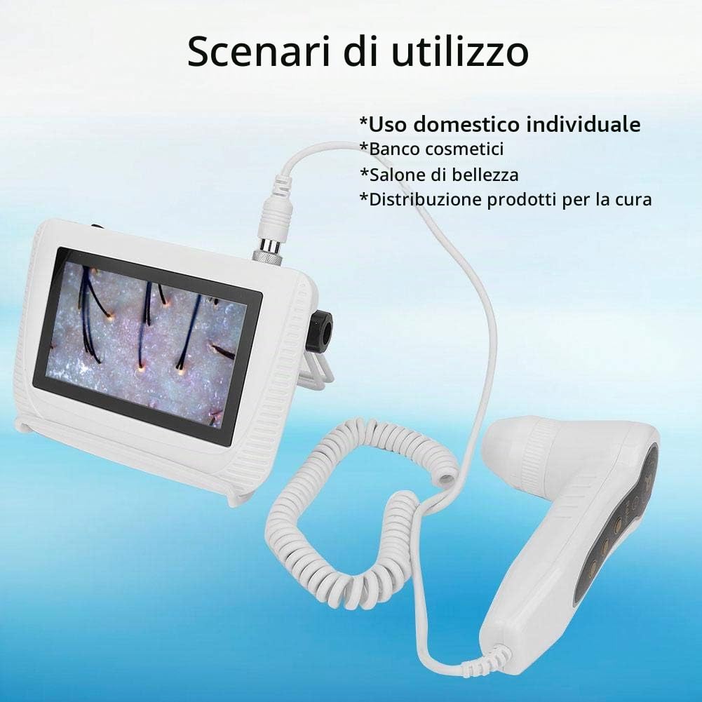 Rilevatore di del cuoio capelluto, rilevamento dei problemi della pelle, ricaricabile, sensore per cuoio capelluto da viaggio, per salone di bellezza da casa Parrucchiere e