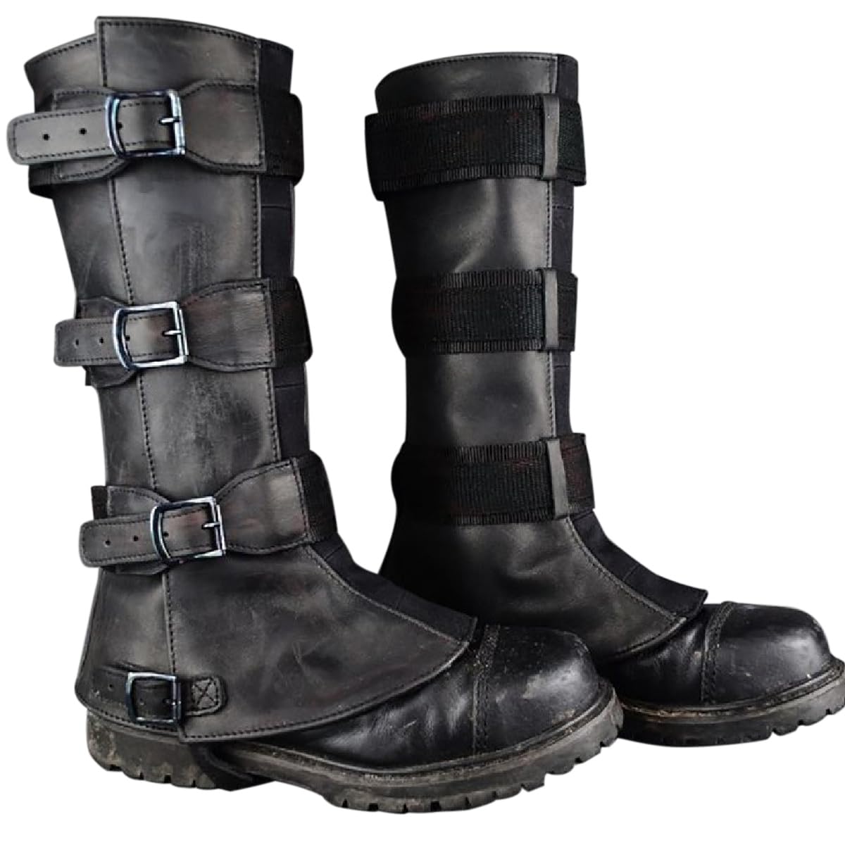 Pirate Boot Covers - PU Leather Medieval Knight Cosplay Leg Armor For Renaissance & Steampunk Costumes