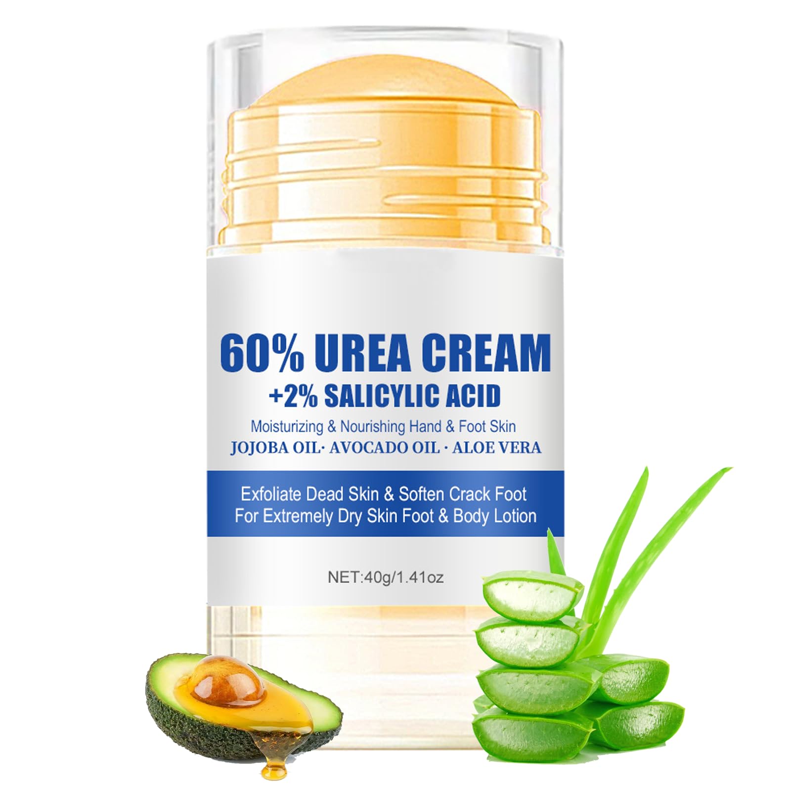 Urea Cream 60 Percent for Feet,Urea Foot Cream for Cracked Heels and Dry Skin