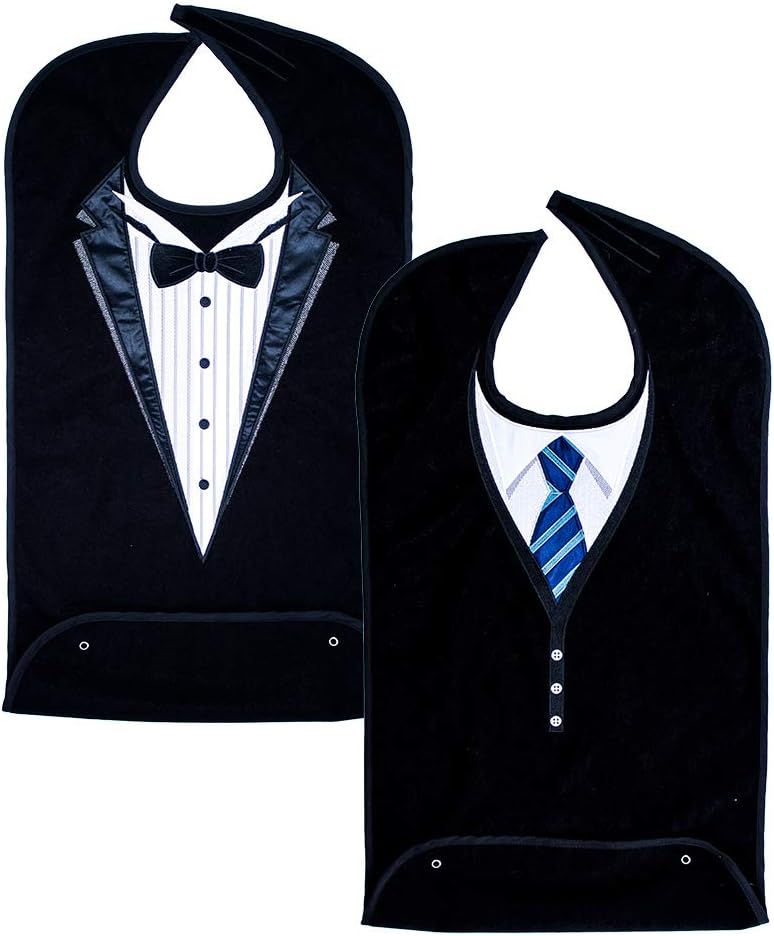 Classy PalAdult Bibs for Men, Senior Clothing Protectors for Eating