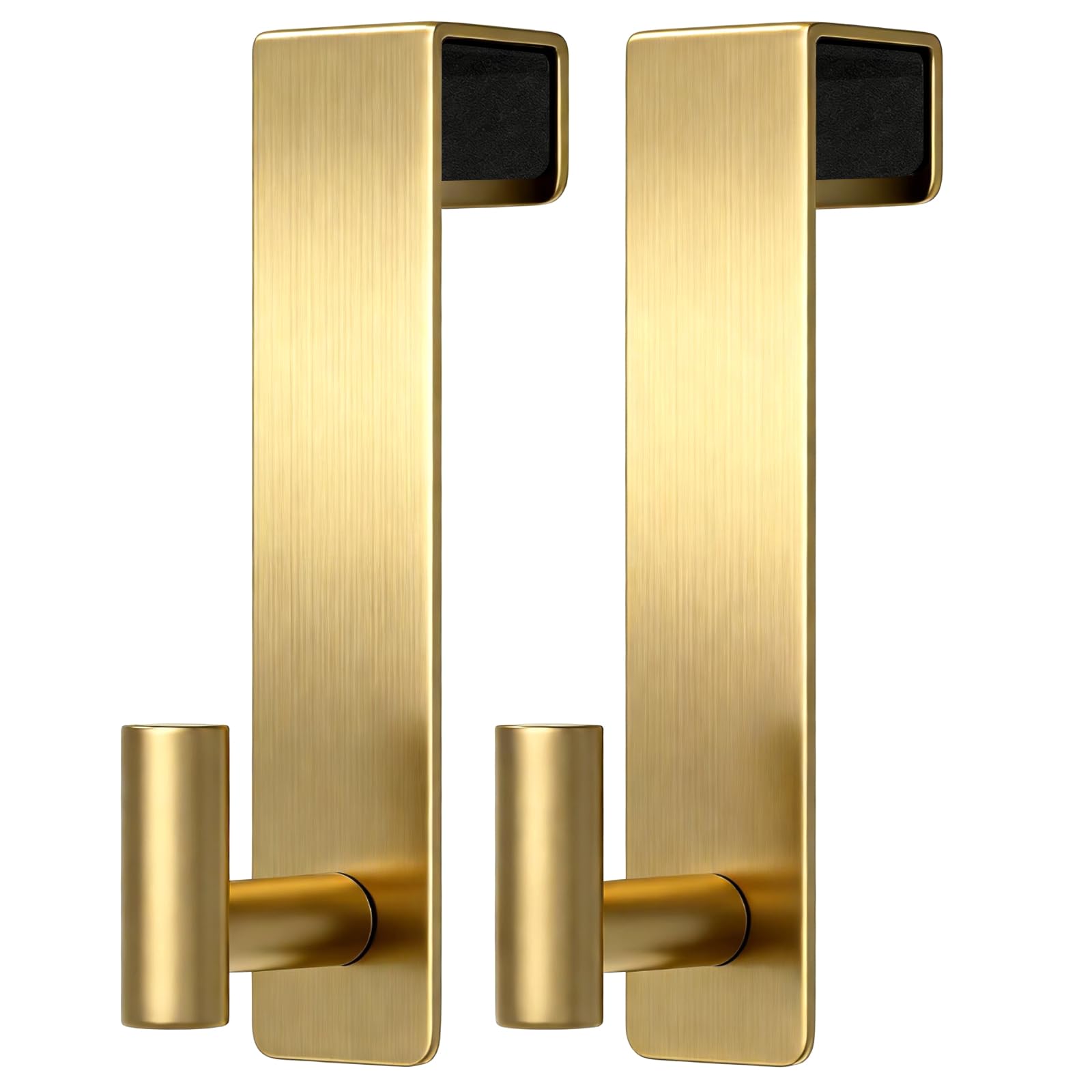 PMMASTO 7.5 Inch Over The Door Hooks, Gold- 2 Pack, T Shape