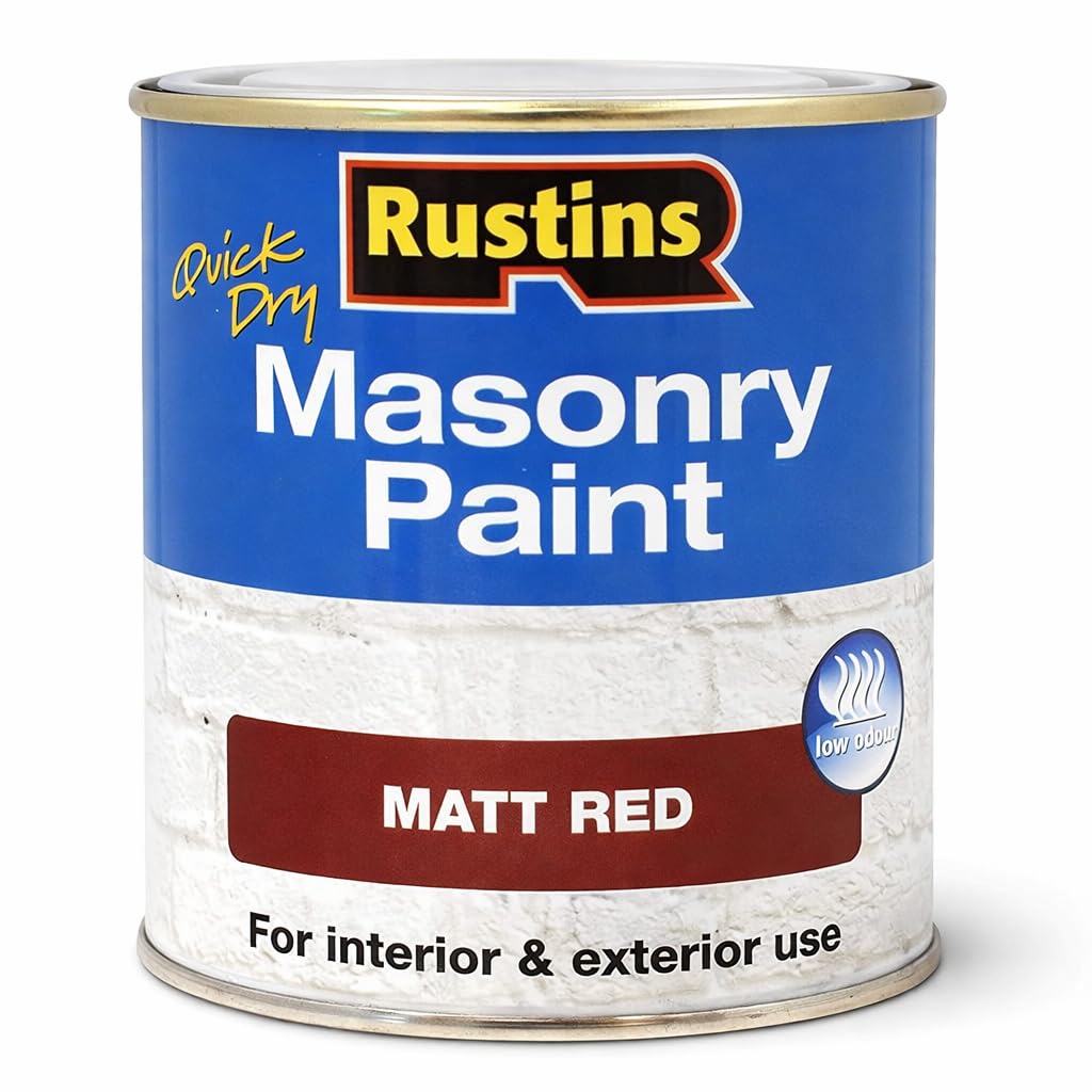 AXpower Inspirational Technology Empowering People Masonry Paint 250ml Red | Durable Exterior Paint for Brick, Stone & Concrete | Weather Resistant Finish