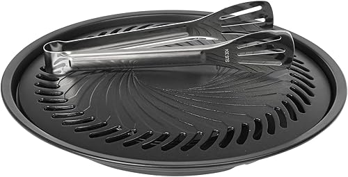 Miniatura 1 de Plato de aluminio japonés Yakiniku (grande), placa de barbacoa coreana, antiadherente, redonda, parrilla de barbacoa de acero inoxidable 304