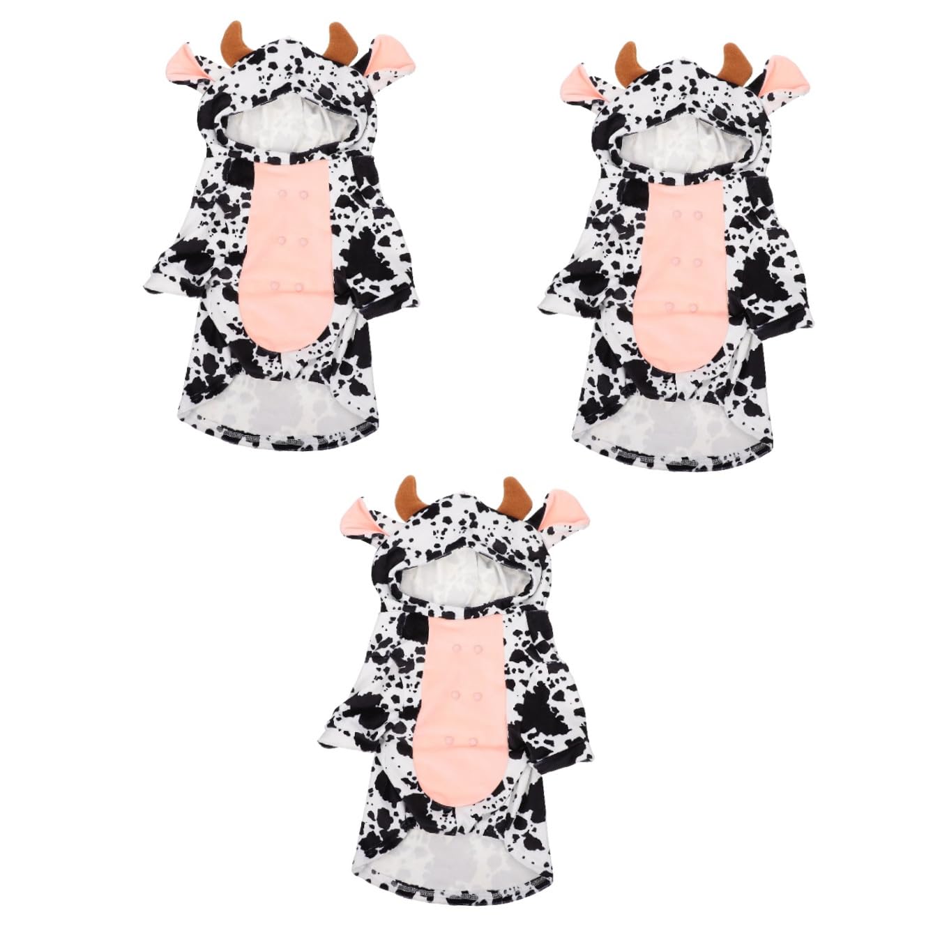 POPETPOP 3pezzi Abbigliamento Per Animali Domestici Stile Mucca Outfit Adorabile Per Cani e Gatti Costume Decorativo Per Attività All Aperto Design Semplice e Chic Facile Da Indossare e