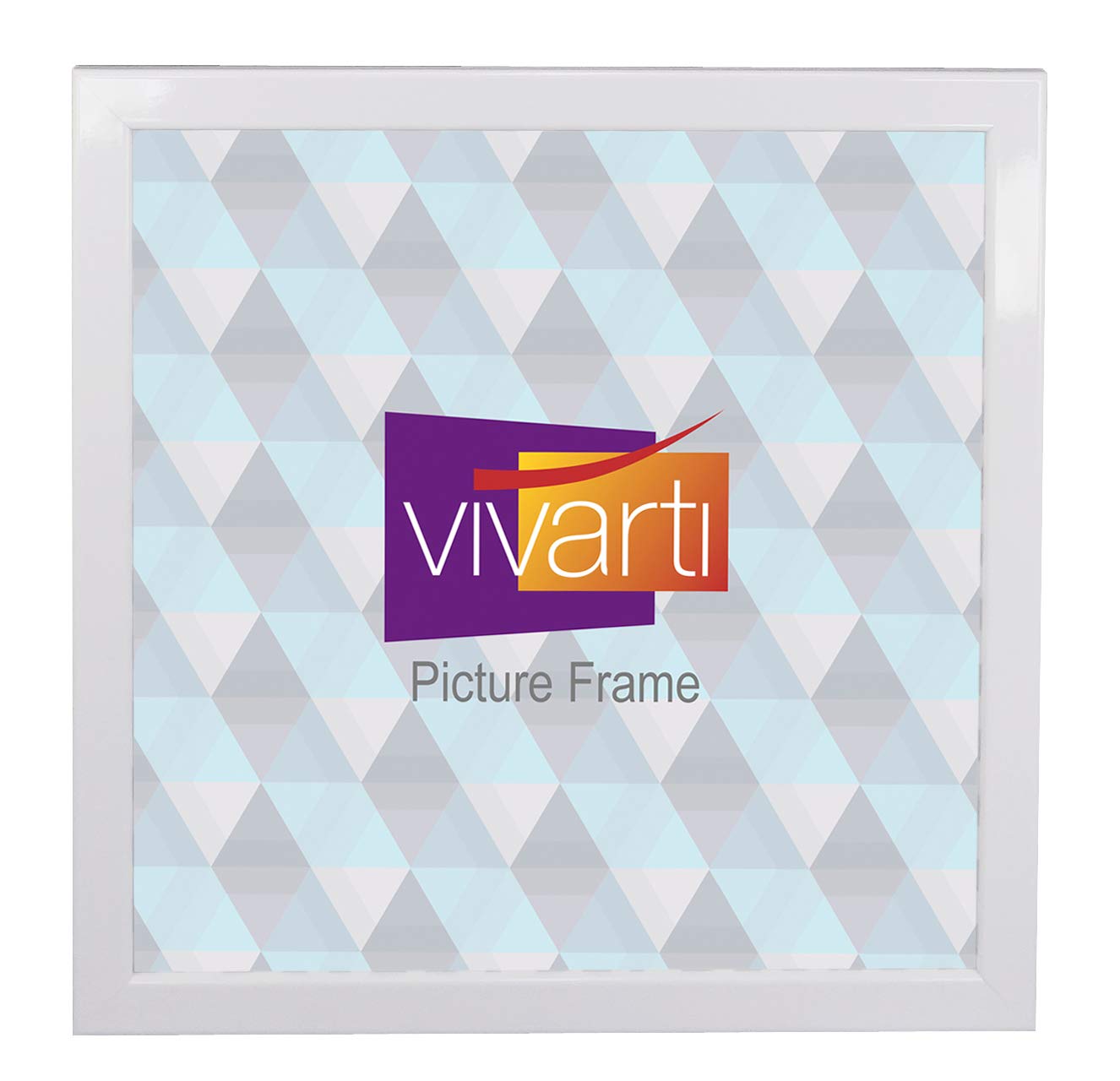 Vivarti White Thin Gloss Picture Frame (40 X 40 Cm) Portrait Or Landscape Photo Frame (With Clear Styrene Sheet & Wall Mounted Hook For Photos, Pictures, Posters, Decor, Certificate Frame)