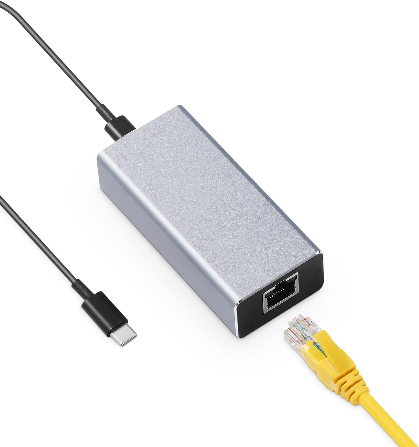 Adattatore di rete Gigabit PoE, IEEE802.3af/at POE a tipo C, con ricarica da 22 W, uscita USB C 5 V/3 A o 9 V/2,22 A, adattatore per auto con Ethernet, dati di trasmissione e alimentazione per