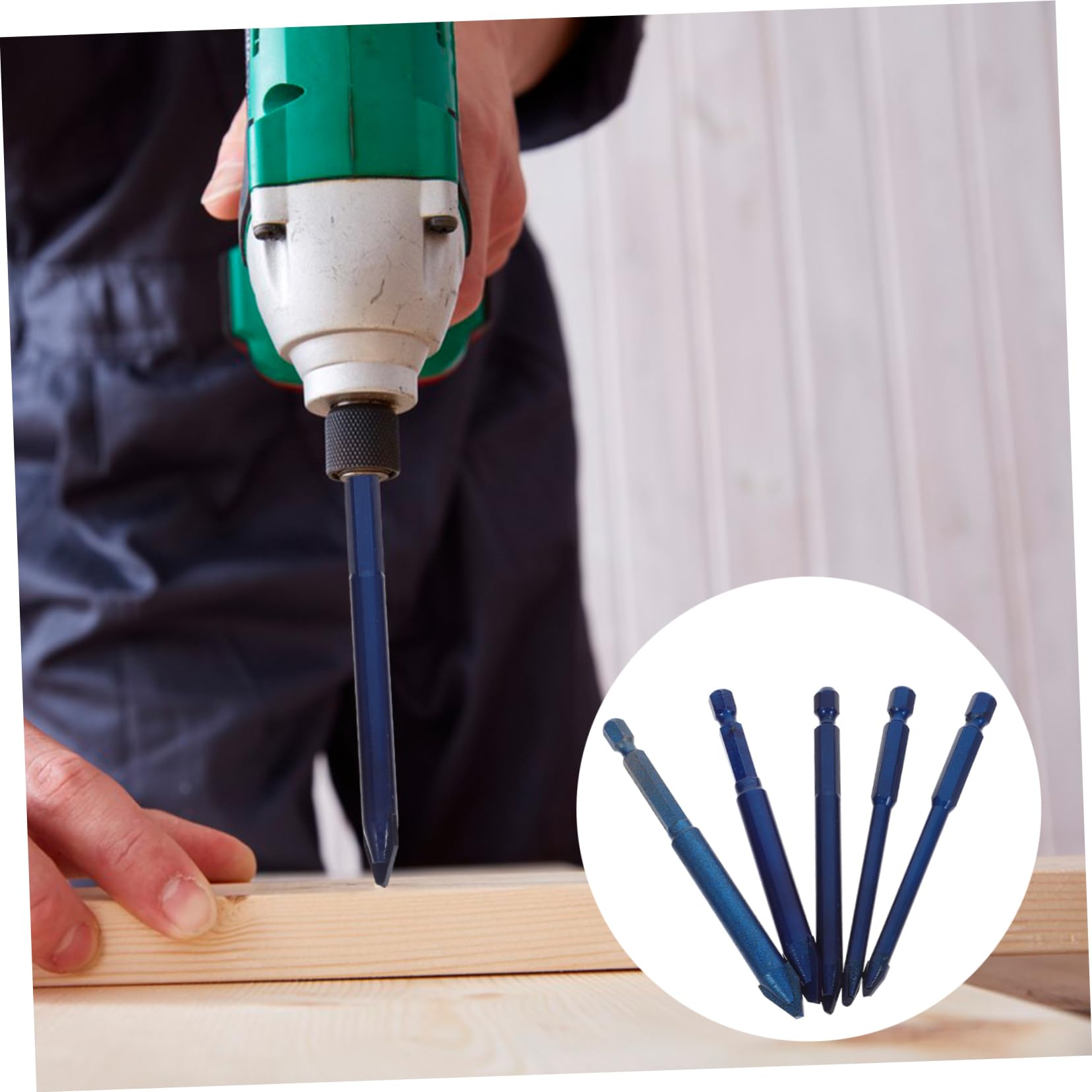 Tofficu 5 Set Punte Eccentriche Per Trapano Per Foratura Muratura Ceramica E Calcestruzzo Alta Precisione E All Usura Design Per Trapano Elettrico 5 Pezzi*5