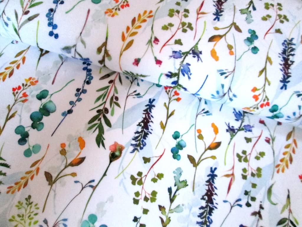 WILDE BLUMEN romantischer kuscheliger XL Schal mit Blüten Loop weiß grün rosa türkis