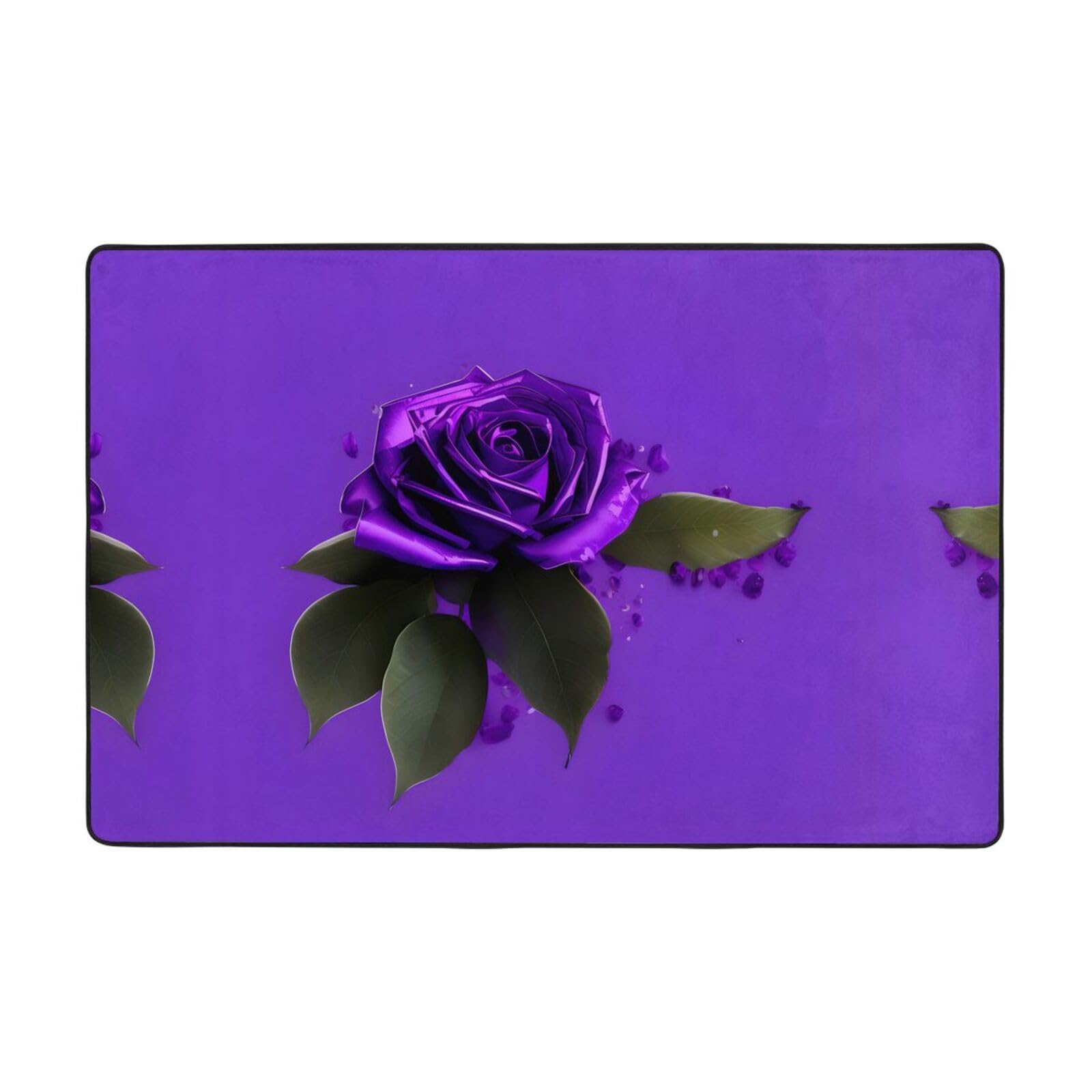 Tapis doux pour chambre d'enfant rose violet anti-sol froid