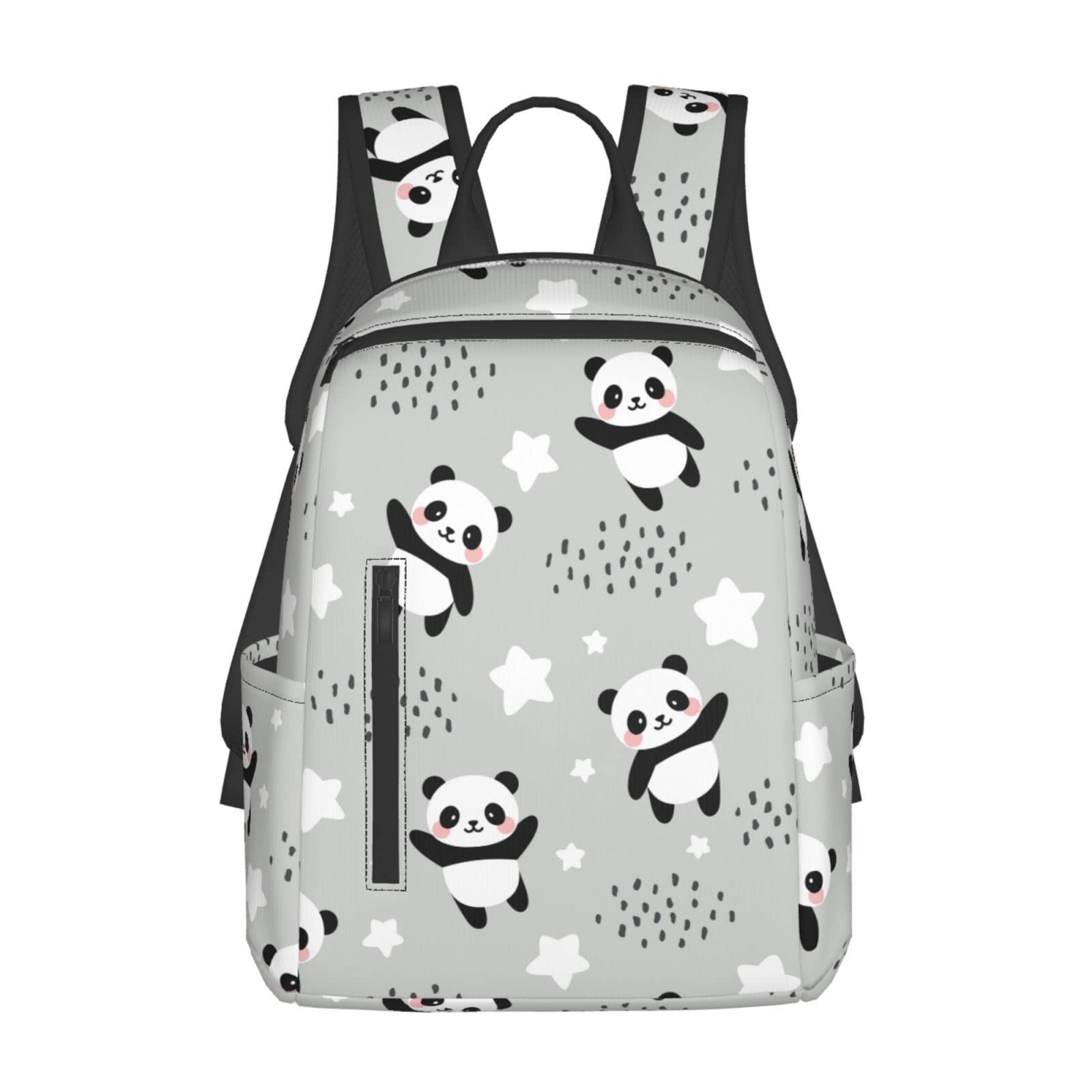 HEVANE Cute Cartoon Panda Women's Casual Style Lightweight Backpacks Durable Small Travel Backpack Purse Casual Book Bag Computer Bag Fits 12/14 Inch Laptop