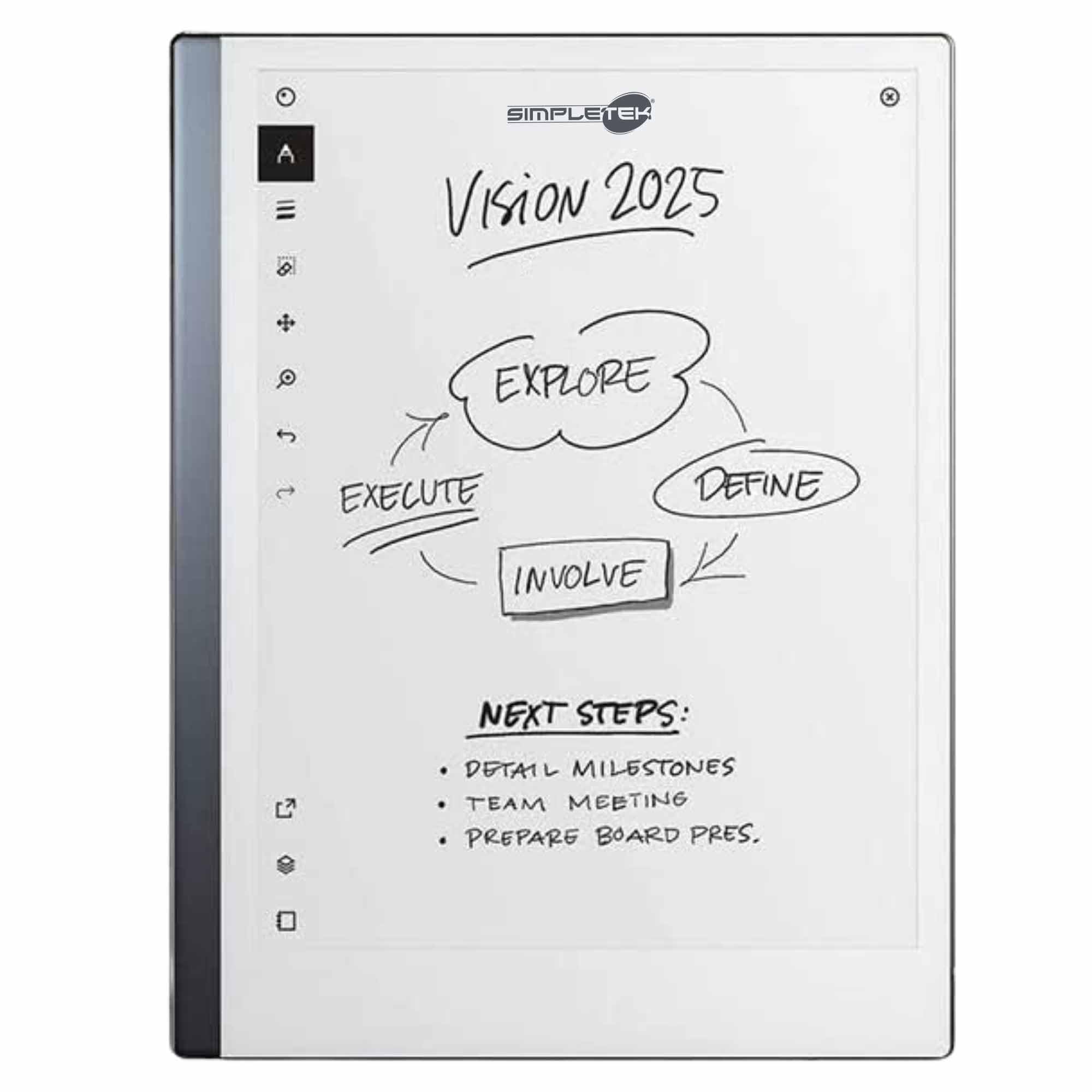 SIMPLETEK - Tablet E-Ink 10.3-1GB 8GB - Penna Inclusa (Ricondizionato) | E Ink 10.3" 2K, penna 4096 livelli, scrittura digitale, PDF EPUB, 1GB RAM, 8GB, USB-C, Wi-Fi dual band