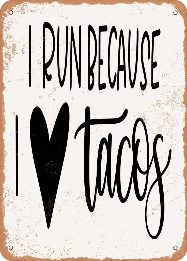 Vintage Love Tacos Metal Sign 8x12 Inch Rust Bath Wall Decor Home Kitchen Bar Pub Garden Poster