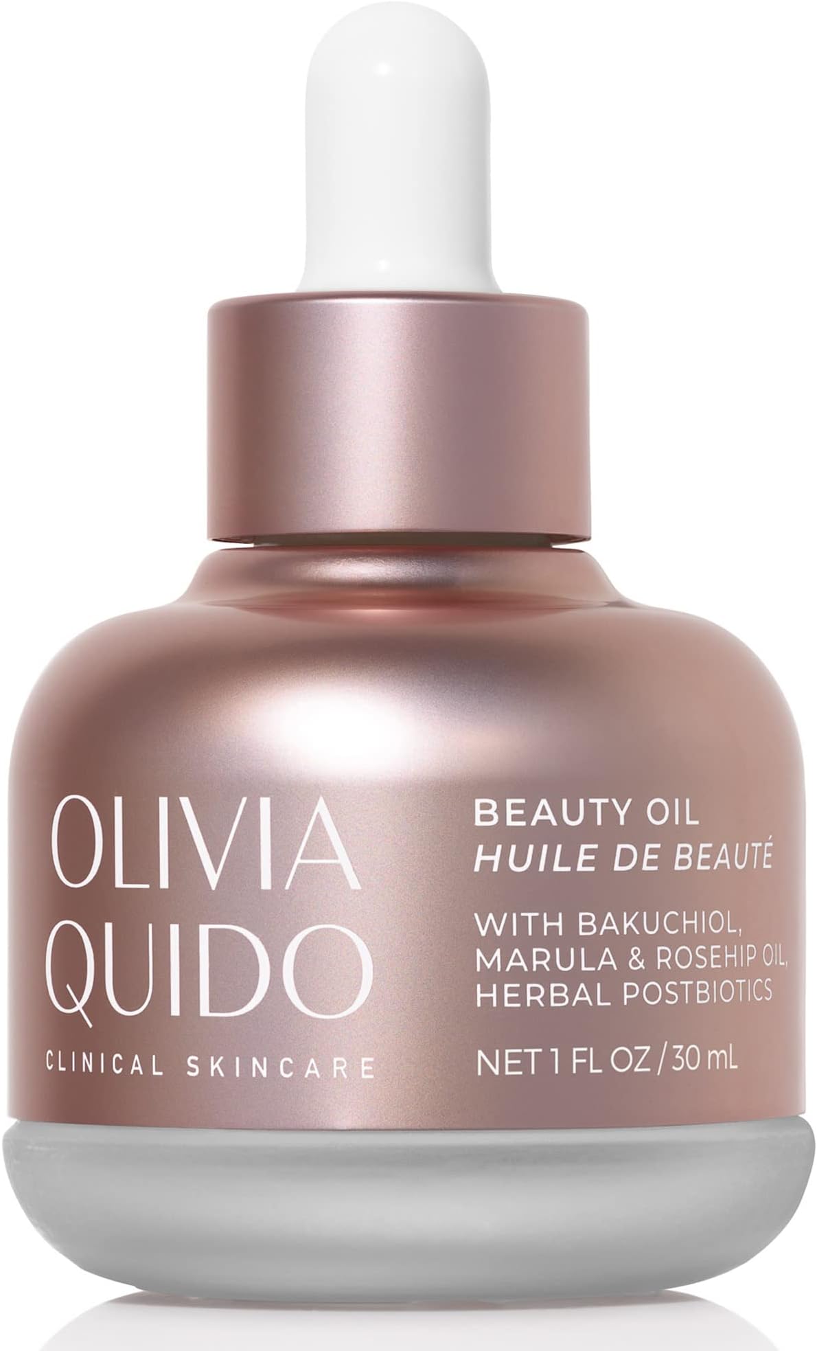 OLIVIA QUIDO Clinical Skin Care Beauty Oil | Formulated with Bakuchiol, Marula & Rose Hip Oil | Skin Brightening, Repairing, and Anti-Aging Serum | Nourishing and Hydrating Helps Prevent Acne