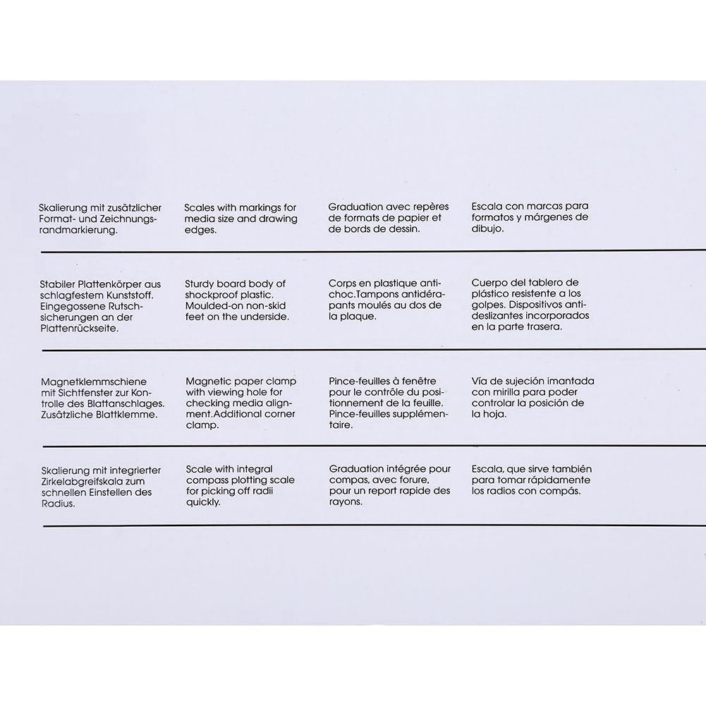 Cocoarm Tablero de Dibujo de Ingeniería, Tablero de Dibujo con Regla, Mesa de Tablero de Dibujo A3 con Movimiento Paralelo Claro y Regular y de Medición de ángulo Ajustable