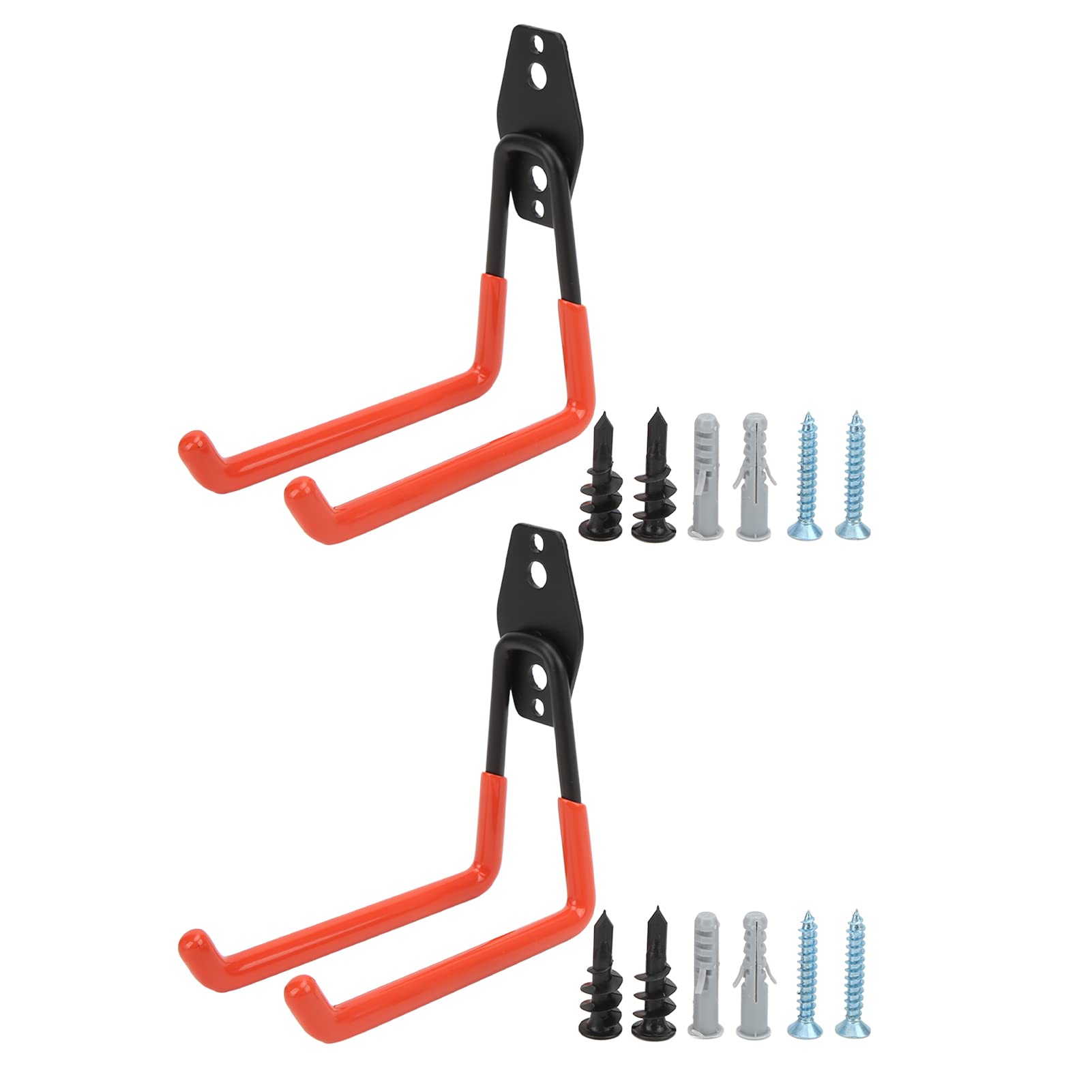 Beufee Garage Hooks, 2Pcs Wall Storage Hanger Garage Storage Utility Hooks Heavy Duty Tool Holder Garden Tool Organizer for Warehouse