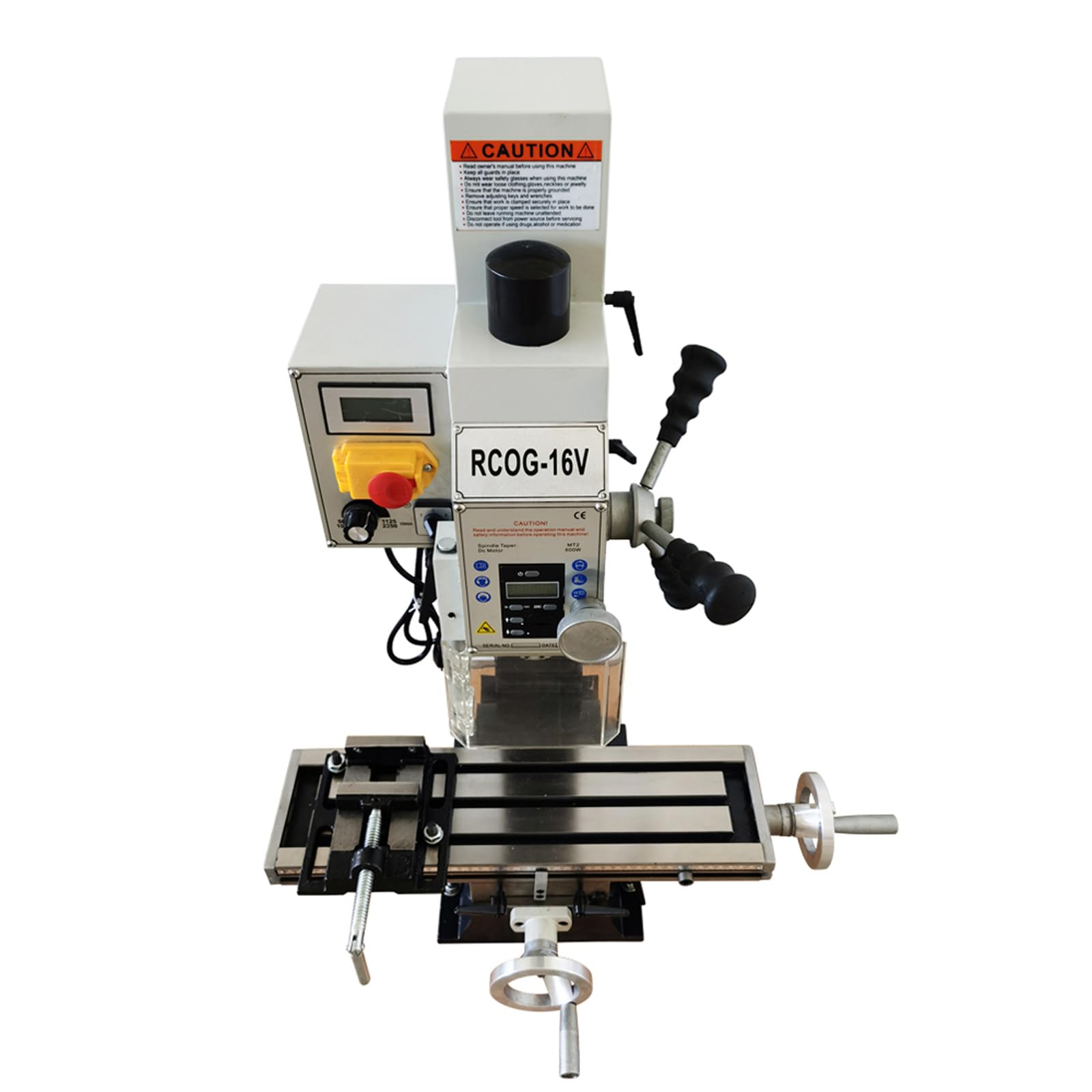 HQHAOTWU Benchtop Mini Milling Drilling Machine, Brushless Milling Drilling Machine, 110V, 600W, 50-2250rpm
