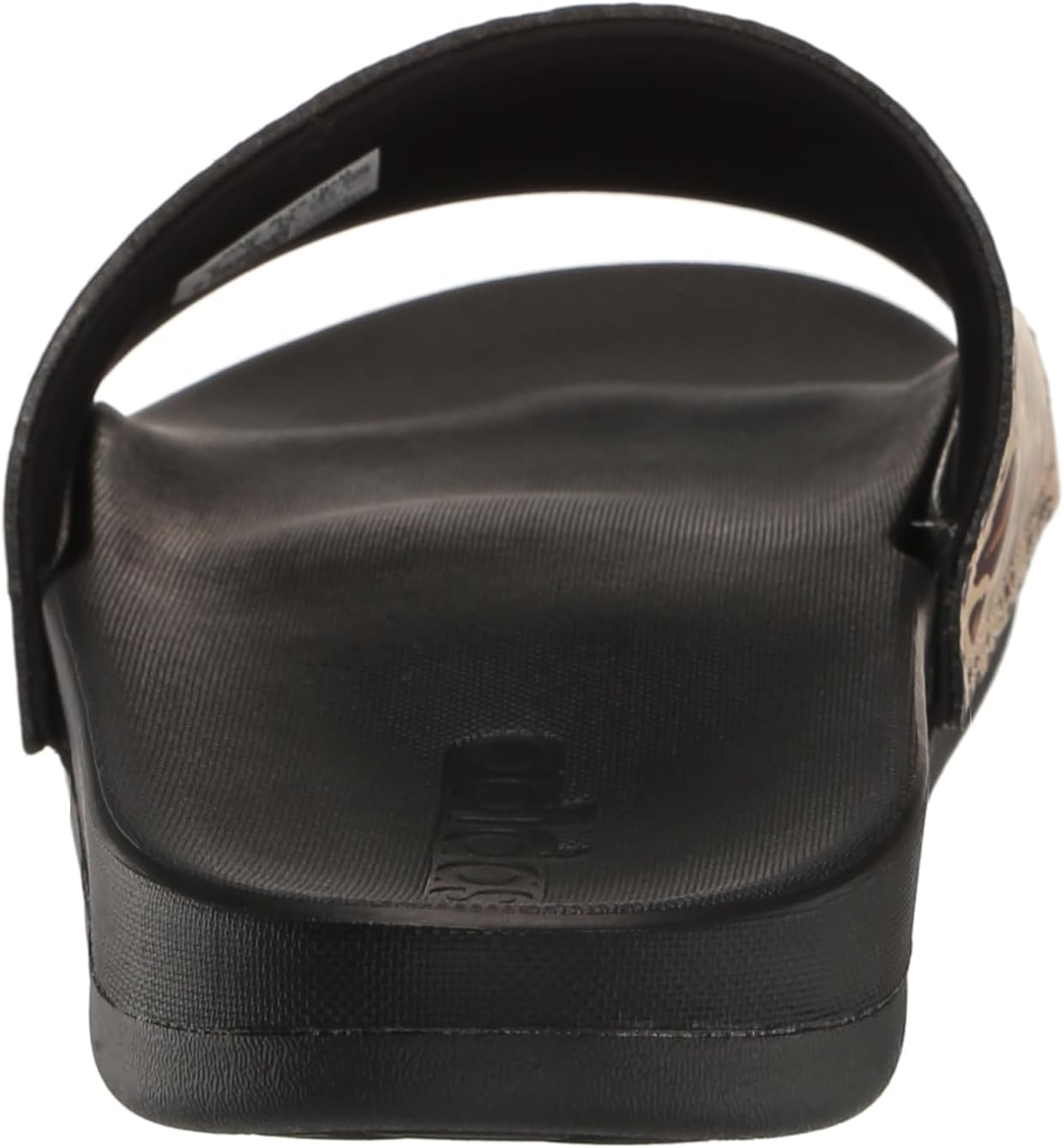 adidas Women's Adilette Comfort Slide Sandal 5 Black/Off White/Magic Beige