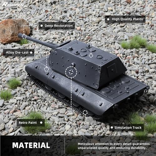 Risopen 1/72 Scale Finished Military Tank Model Alloy Metal Die cast with Plastic Tank Model World War 2 Army Vehicl Tank Mini Model Gift Collection Ideal for Military Fans Adult Men - Image 3