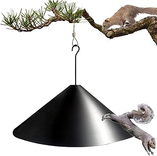19 inch Squirrel Baffle for Bird Feeder Pole, Squirrel Proof Hanging Bird Feeder Squirrel Baffle for Bird Feeder Shepherd Hooks Protecting Bird Houses, Hang Mount Guard Stopper, 1 Pack