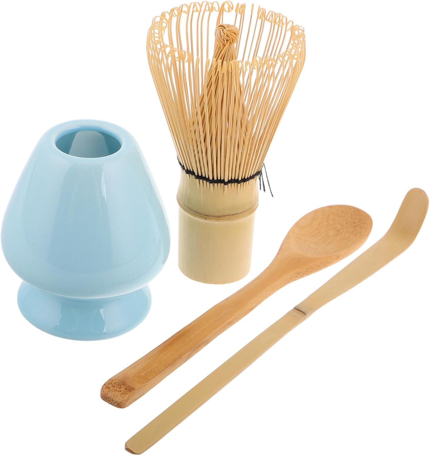 Matcha Accessories Kit Bamboo Whisk Scoop Tea Spoon Holder Matcha Tea Making Tools for Ceremony Set