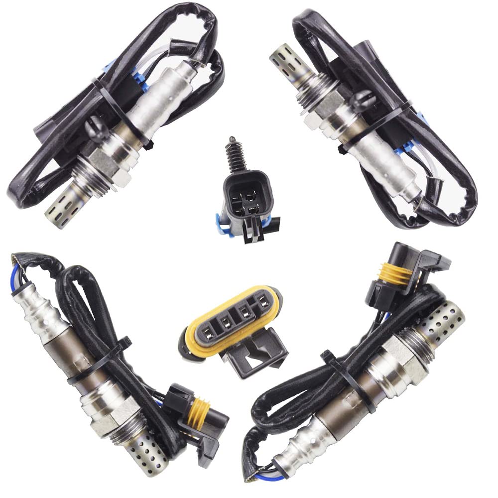 Sangyue4PCS Oxygen O2 Sensor 1 & 2 for Chevrolet GMC C1500 C2500 C3500 Suburban K1500 K2500 K3500 Tahoe Yukon (W/O Trans Code 4L60-E) Upstream + Downstream