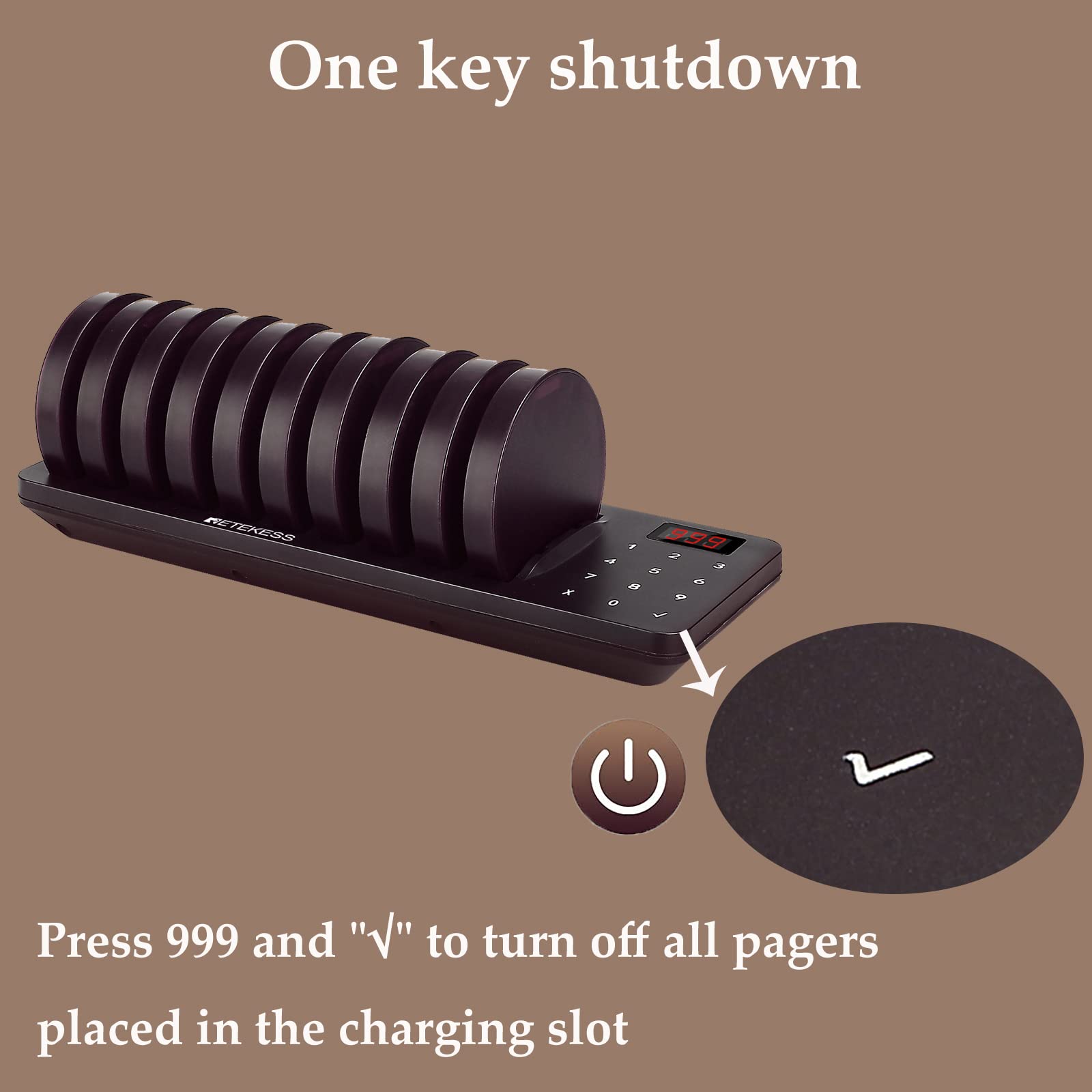 Retekess TD162 Restaurant Pager System, Pagers and Beepers for Staff