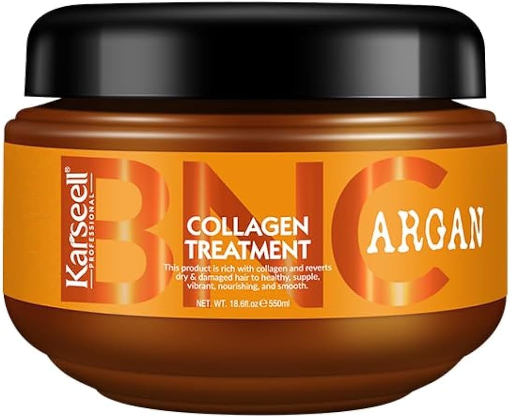 BNC Collagen Hair Treatment Deep Repair Conditioning Argan Oil Collagen Hair Mask Essence for Dry Damaged Hair All Hair Types 16.90 oz 500ml