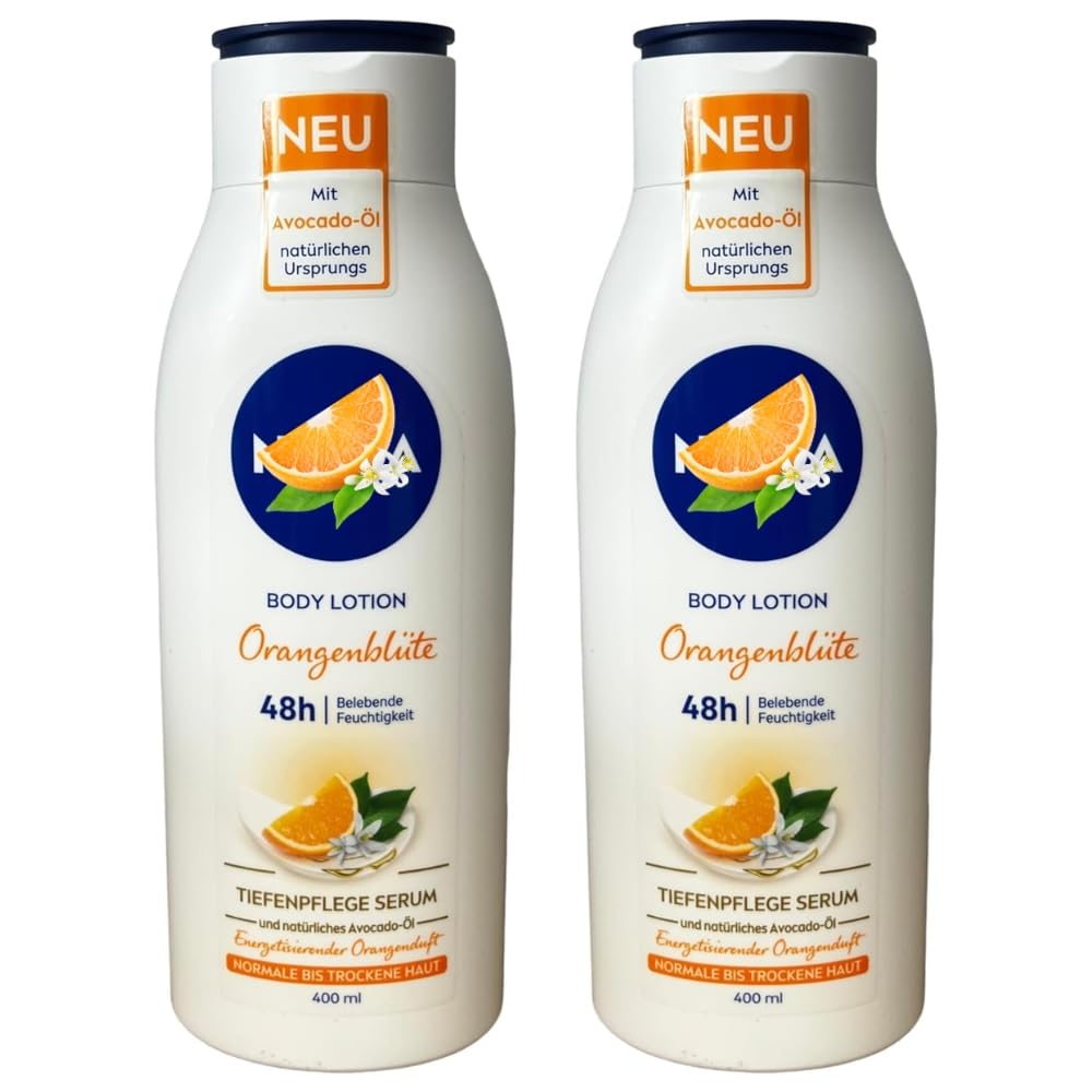 Deep Moisture Body Lotion with Avocado Oil & Orange Blossom, 48H Hydration, Nourishing Formula for Normal to Dry Skin