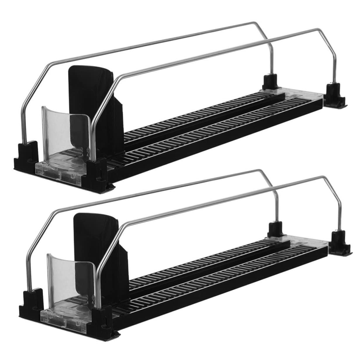 SEWOART 2Pcs Plastic Drink Pusher Organizer for Supermarket Vending Machines Automatic Beverage Dispenser for Efficient Shelf Replenishment Material Easy Installation