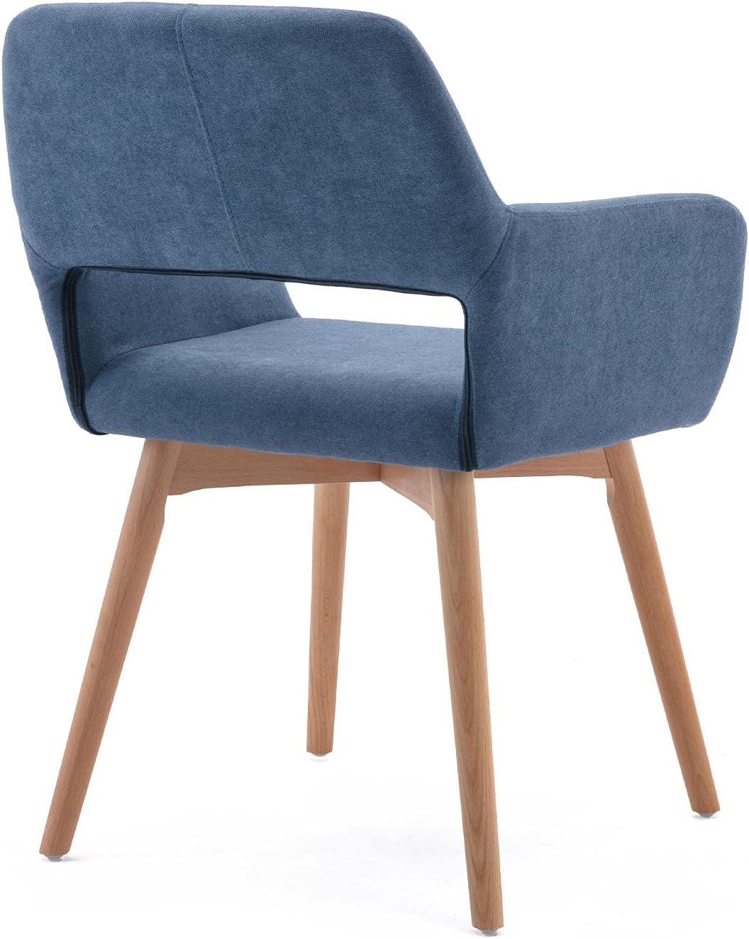 60% Off Discount WisHom Small Modern Living Dining Room Accent Arm Chairs Fabric Mid-Century Upholstered Side Seat Club Guest with Solid Wood Legs (2, Blue) New Product WisHom Small Modern Living Dining Room Accent Arm Chairs Fabric Mid-Century Upholstered Side Seat Club Guest with Solid Wood Legs (2, Blue)