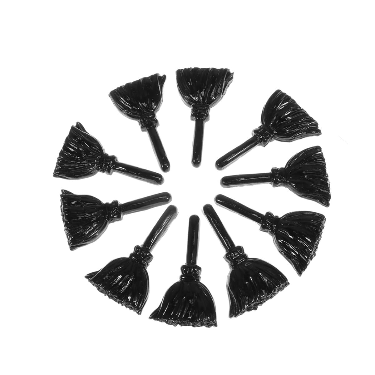 Gogogmee 10pcs Craft Making Accessory Pumkin Decorating Broomstick Decoration Party Witch Props Halloween Decorations Miracle Broom Toy Halloween Broom Decoration Mini Broom Witches Broom