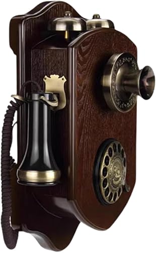 Retro Telephone Ornament,Wall Mounted Vintage Phone,Rotary Dial Antique Landline Phones,Old Fashion Wall Decor for Home Or Office Use
