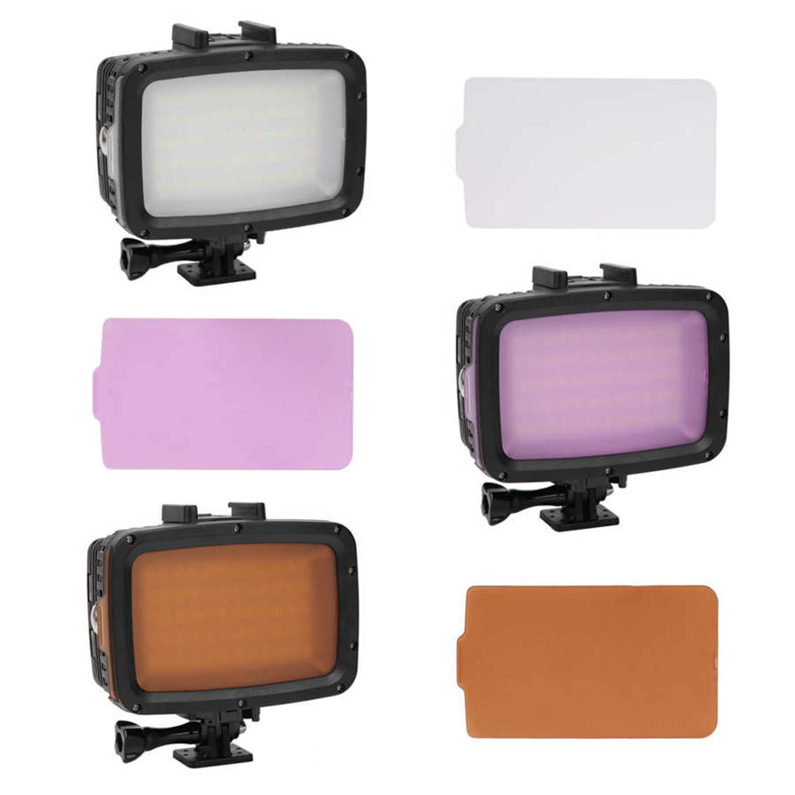 Luce riempimento video impermeabile 40M, supporto per luci