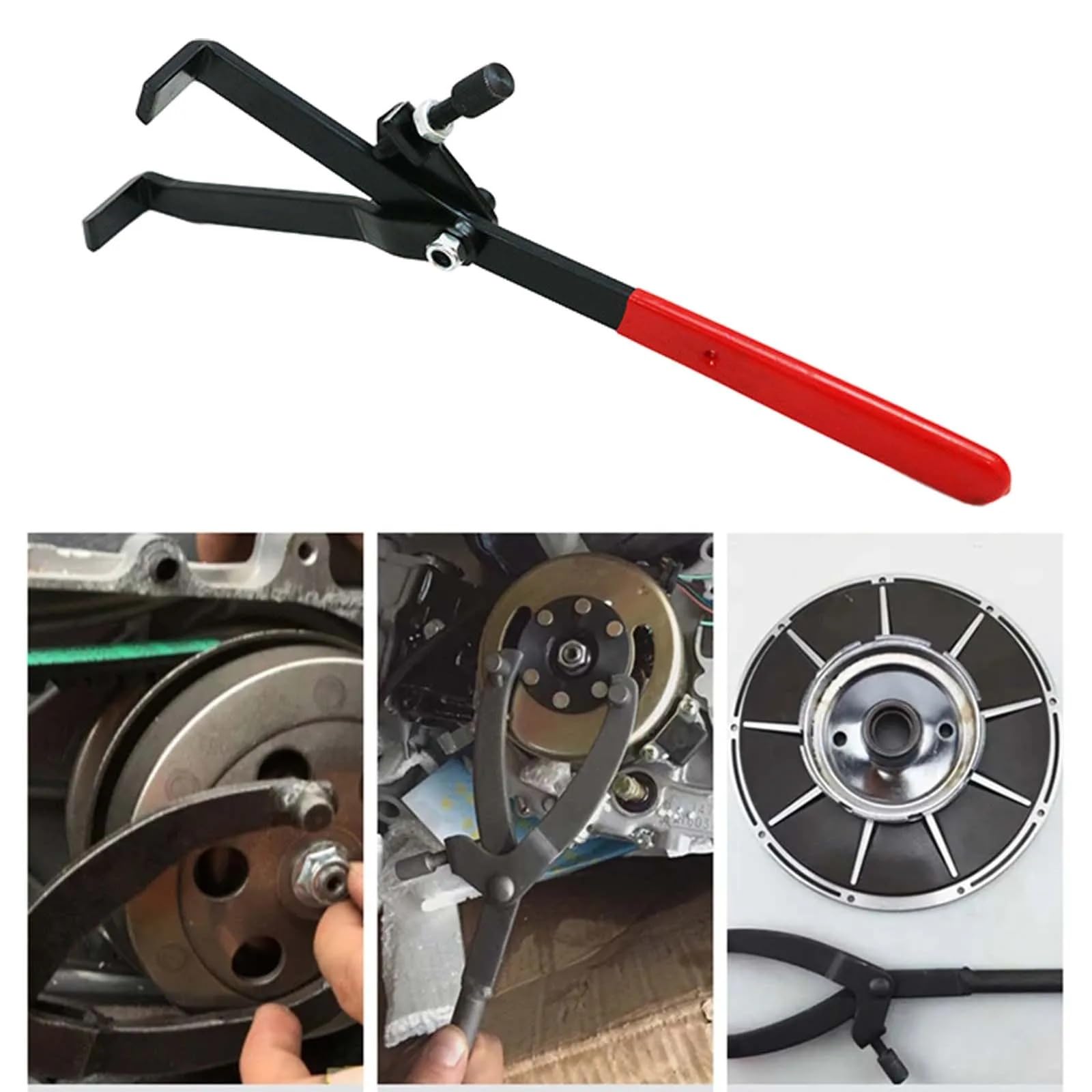 Extracteur de volant Extracteur de volant magnéti Clé à volant de moto, support de roue volante, outil de retrait d'embrayage pour réparation, outil de verrouillage, Go Kart, accessoires de saleté