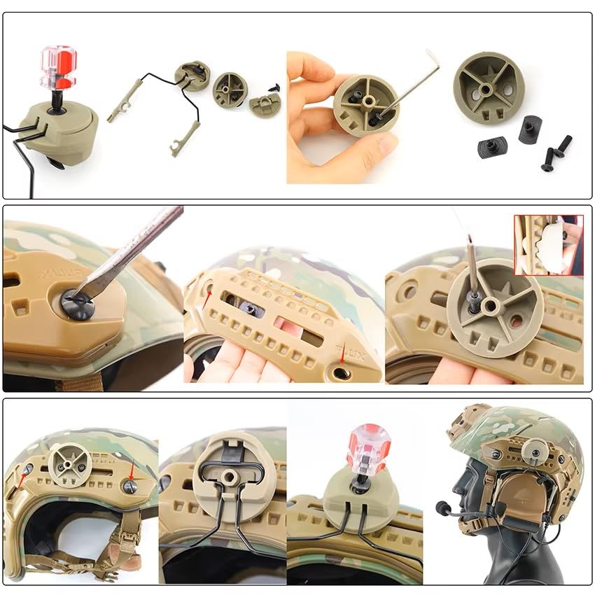 Bifrost Gear MLOK/MTEK/HHV Helmet Rail Adapter for Walker Razor (Tan)