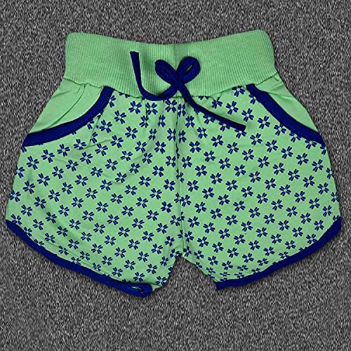 Image of BENAVJI Girl's Regular Fit Printed Cotton Shorts Pack of 3