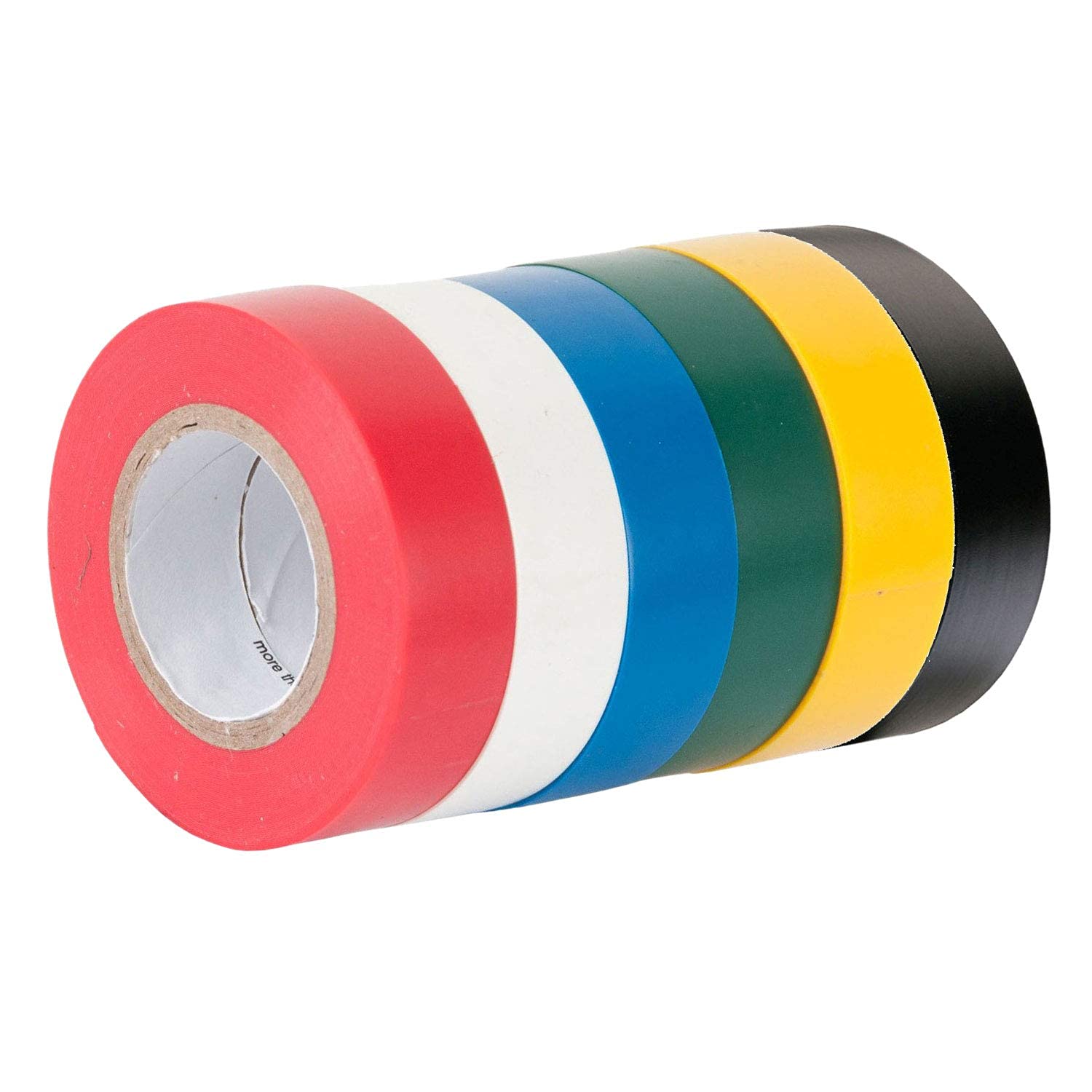 Electrical Tapes, 6 Rolls 295ft Insulating Wire Tape Waterproof PVC Adhesives Fasteners Gaffer Tape Electrical Automotive Hardware Insulation Tapes, 3/5 inch x 49ft Each Roll, Mixed Colors
