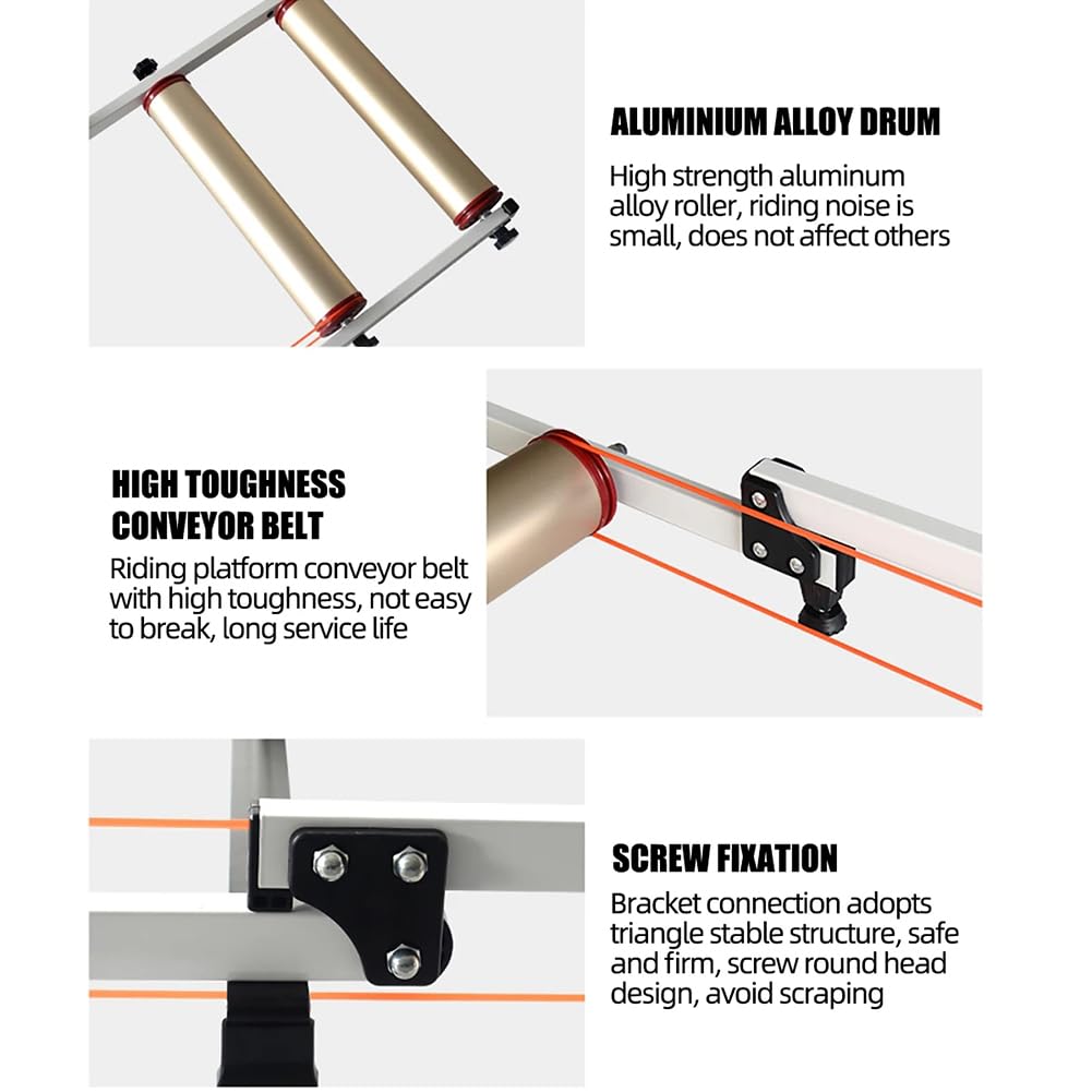 Rullo per bicicletta per esercizi indoor, piattaforma per allenamento a rulli per bicicletta, rullo per bicicletta pieghevole per interni, supporto per bicicletta fisso pieghevole, silenzioso e rego