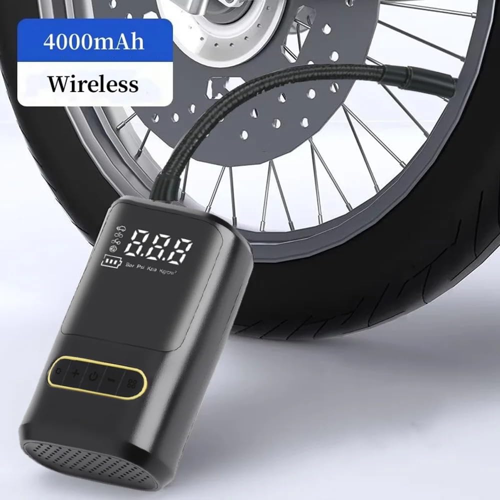 Compressore per Auto con Pompa d'Aria Digitale | Pompa elettrica Per pneumatici Per auto, , bici, palla(Type 2)