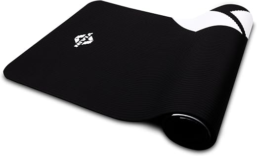 Nivia Flow Yoga Mat for Men/Women, 13mm Yoga Mat With Extra Thickness, Soft rubber cushioning, NBR Yoga mat with Carry Str...